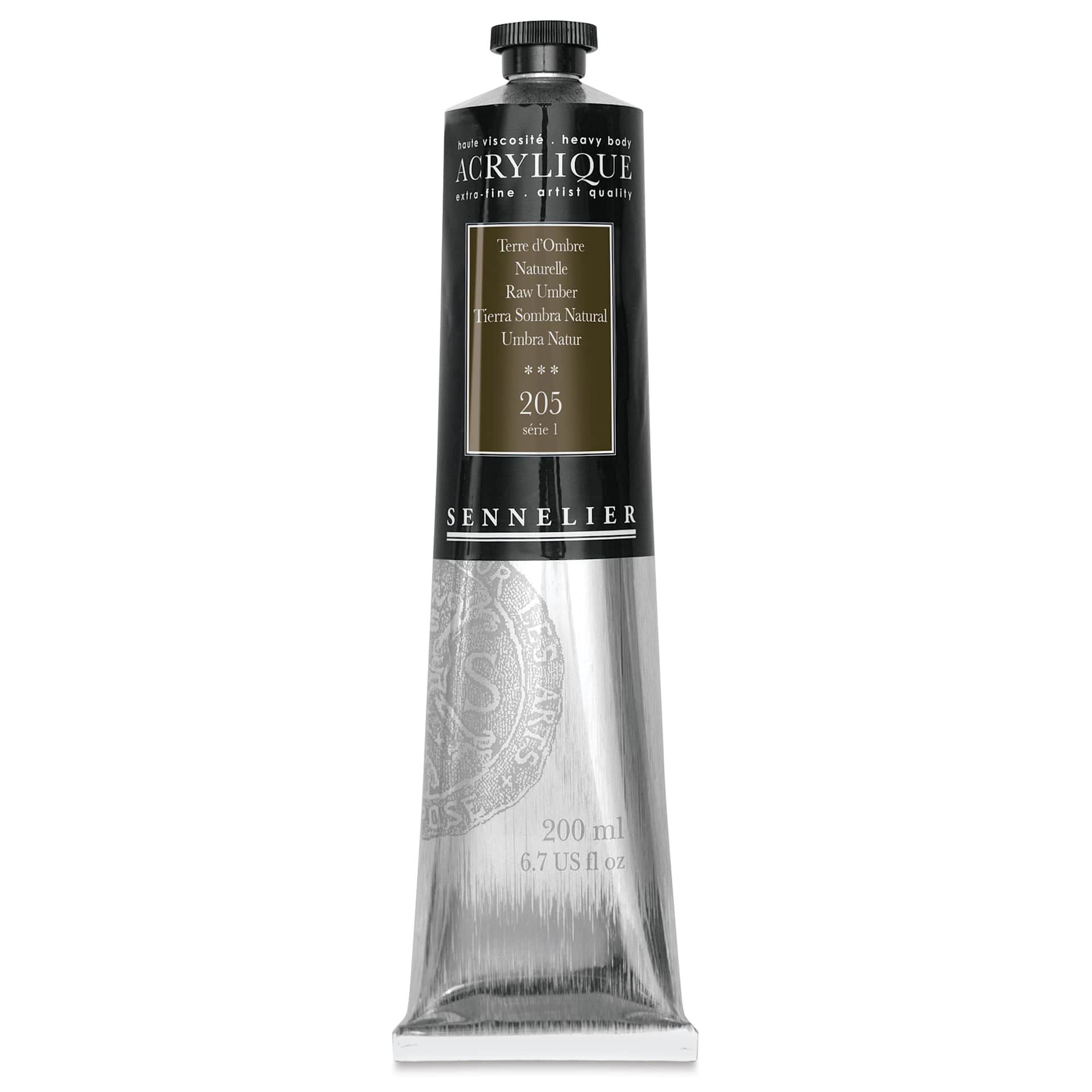 Sennelier Extra-Fine Artist Acryliques - Raw Umber, 200 ml tube