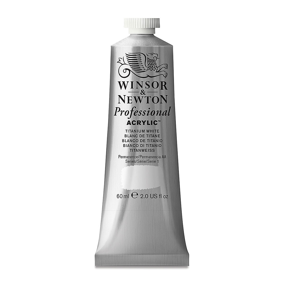 Winsor & Newton Professional Acrylics - Titanium White, 60 ml tube
