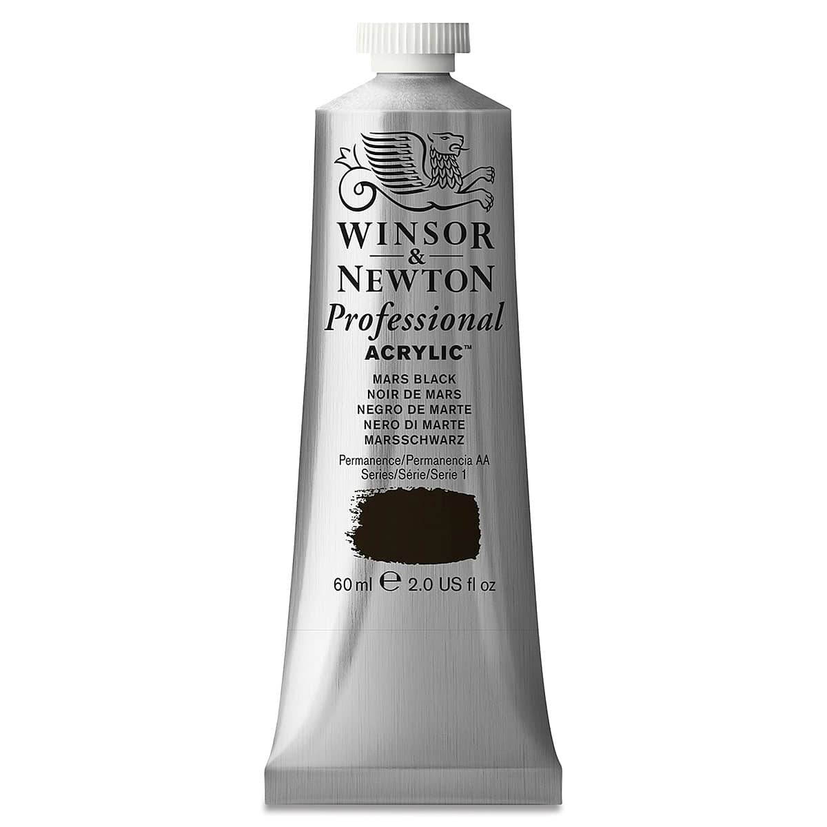 Winsor & Newton Professional Acrylics - Mars Black, 60 ml tube