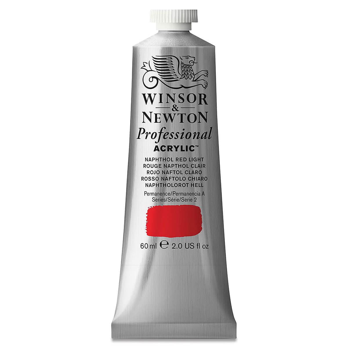 Winsor & Newton Professional Acrylics - Naphthol Red Light, 60 ml tube