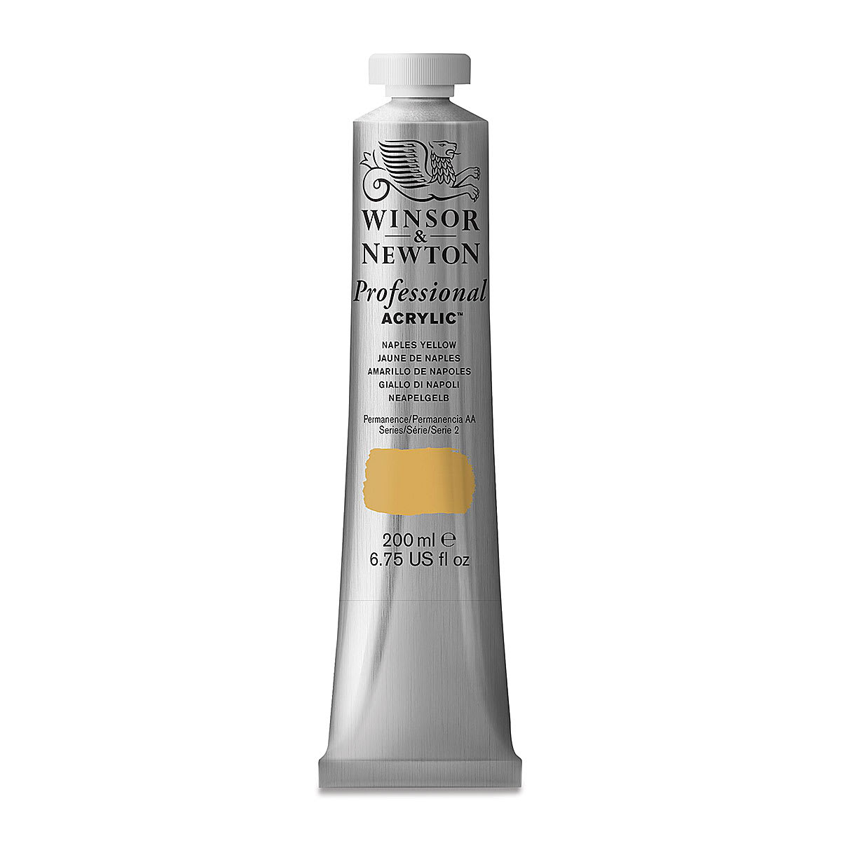 Winsor & Newton Professional Acrylics - Naples Yellow, 200 ml tube