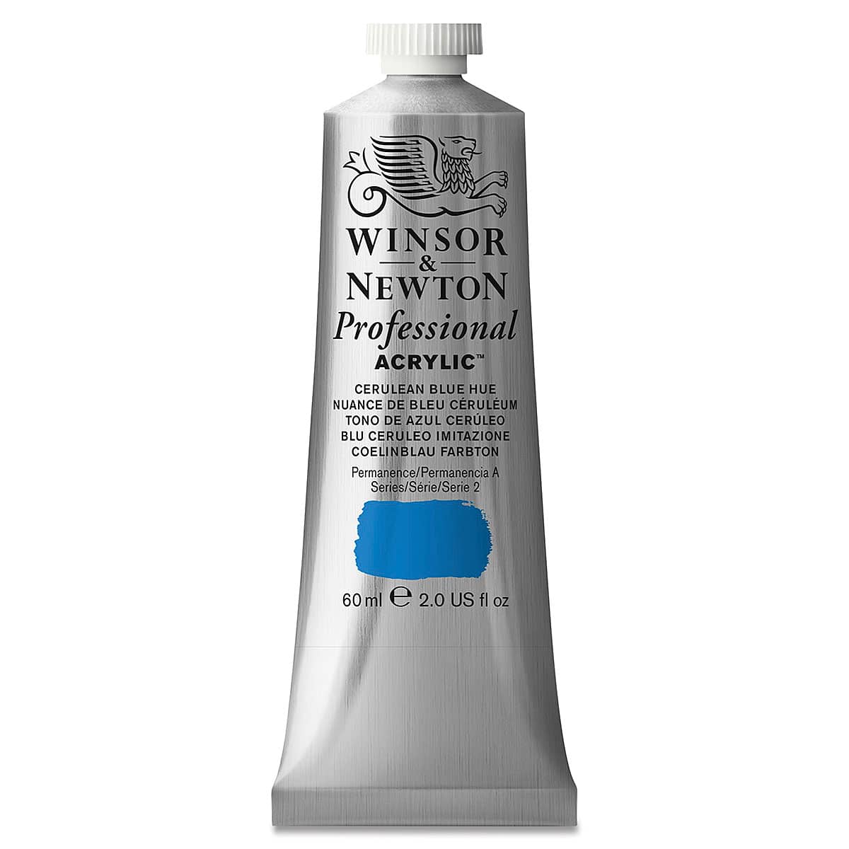 Winsor & Newton Professional Acrylics - Cerulean Blue Hue, 60 ml tube
