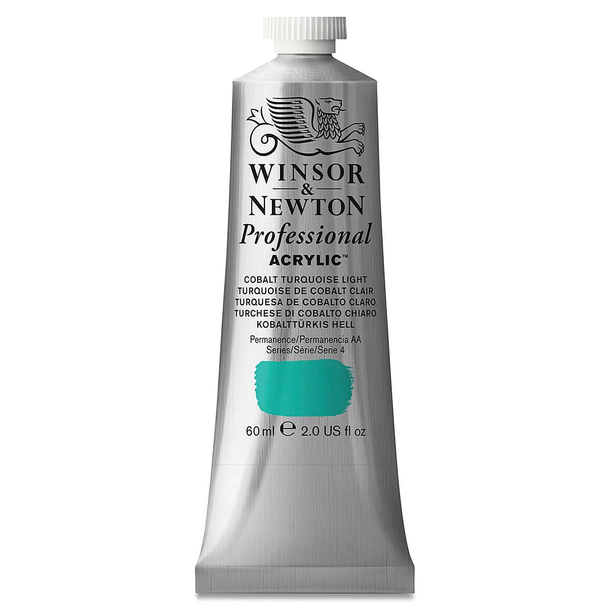 Winsor & Newton Professional Acrylics - Cobalt Turquoise Light, 60 ml tube