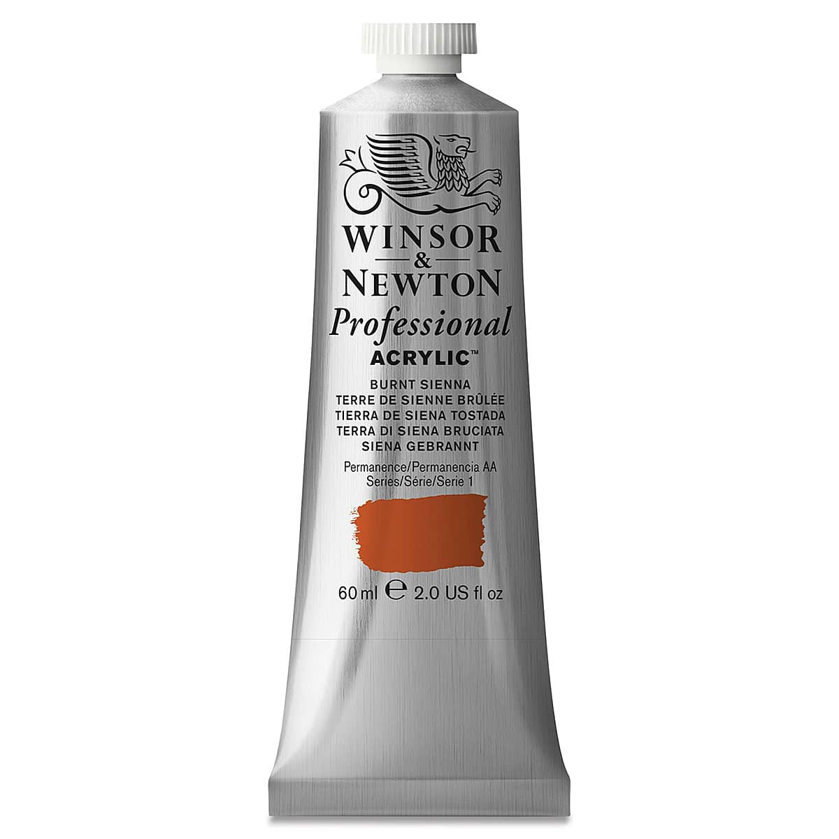 Winsor & Newton Professional Acrylics - Burnt Sienna, 60 ml tube