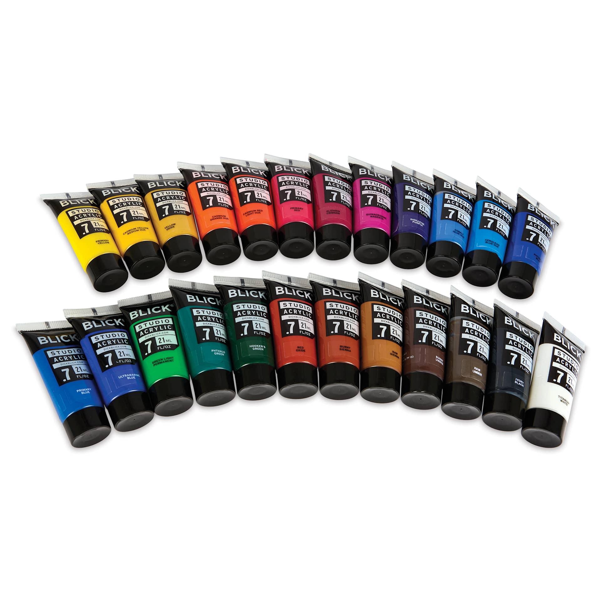 Blick Studio Acrylics - Set of 24 colors, 21 ml tubes