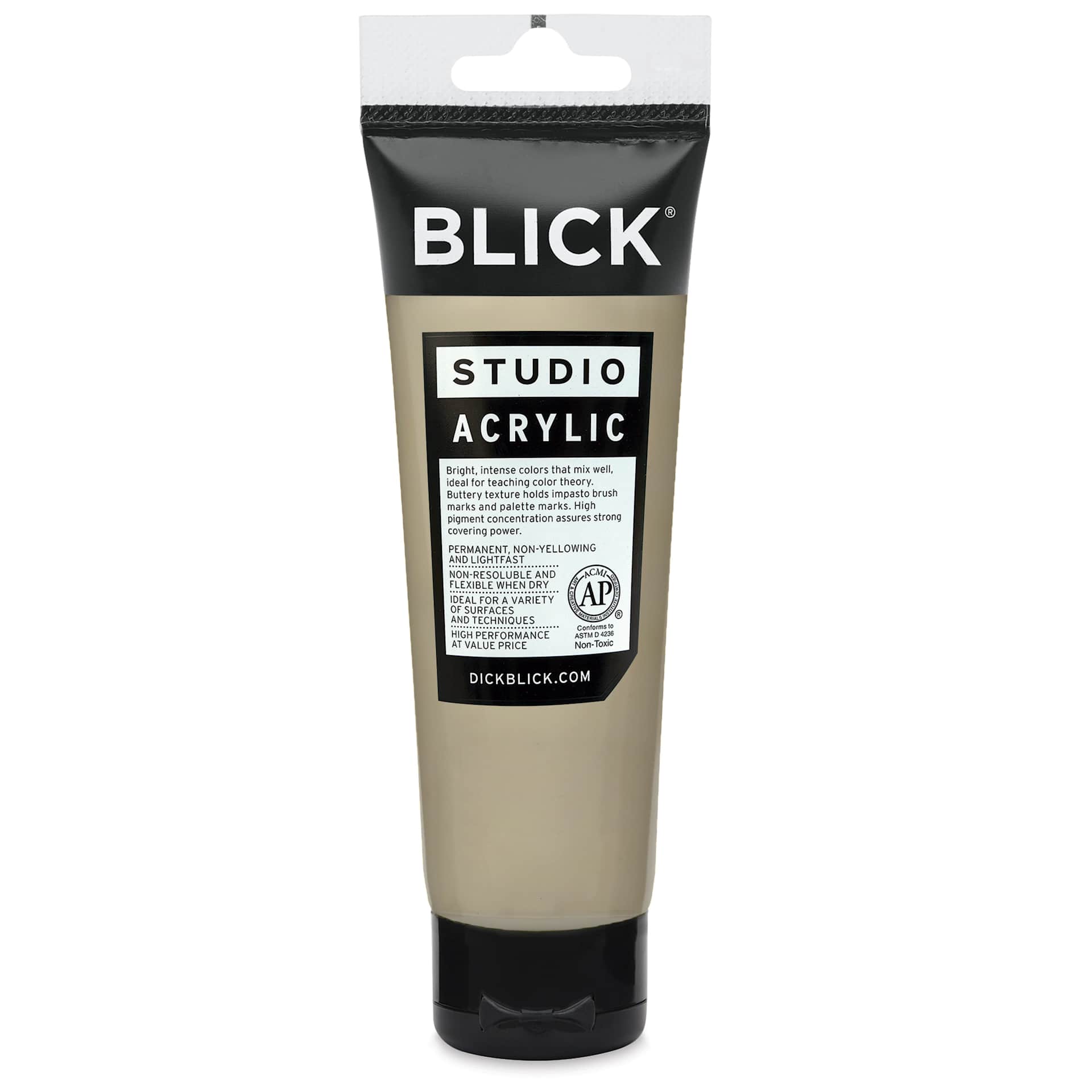 Blick Studio Acrylics - Warm Grey, 4 oz tube back