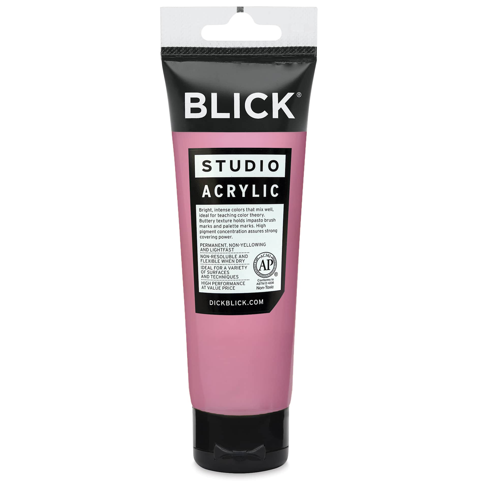 Blick Studio Acrylics - Pastel Pink, 4 oz tube back