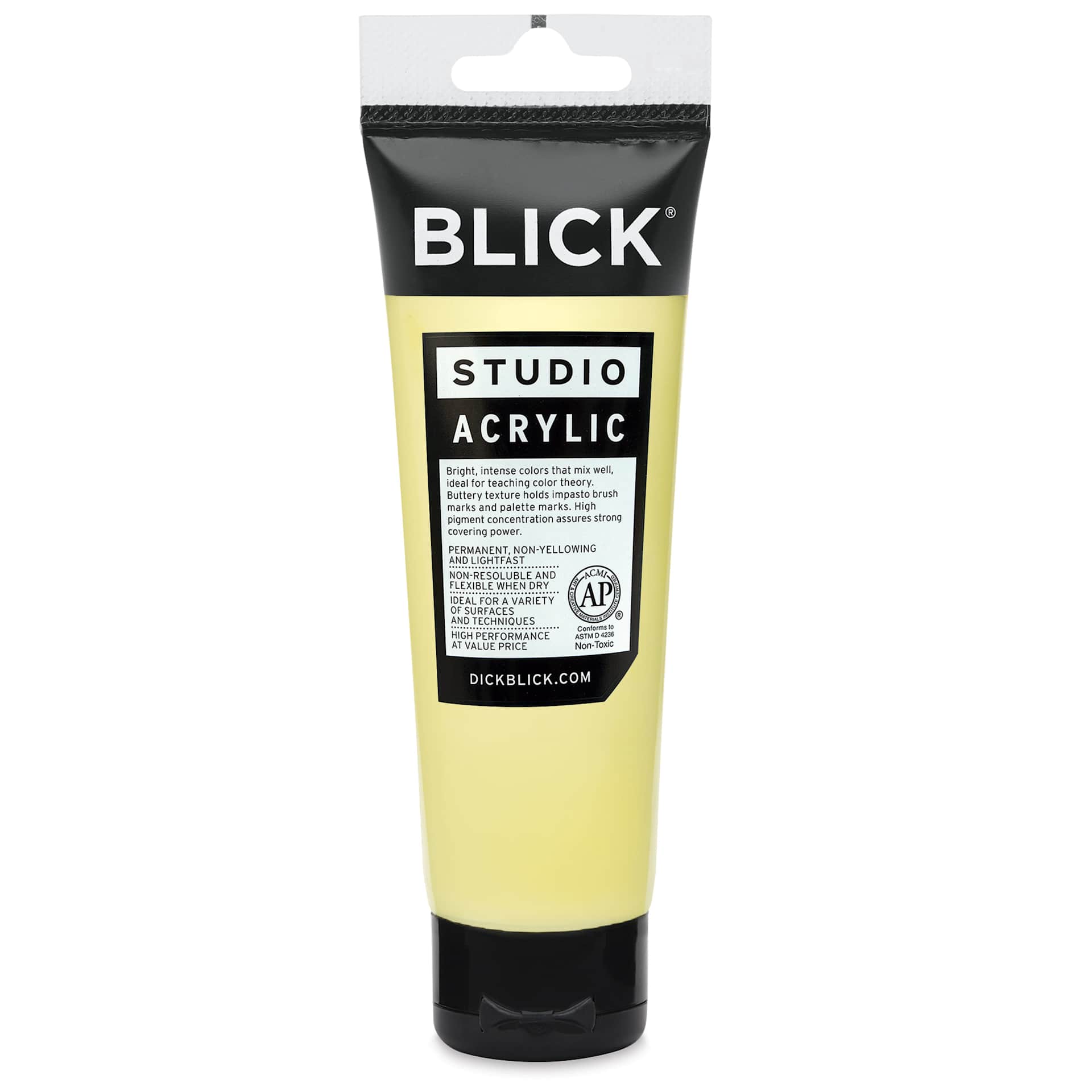 Blick Studio Acrylics - Pastel Yellow, 4 oz tube