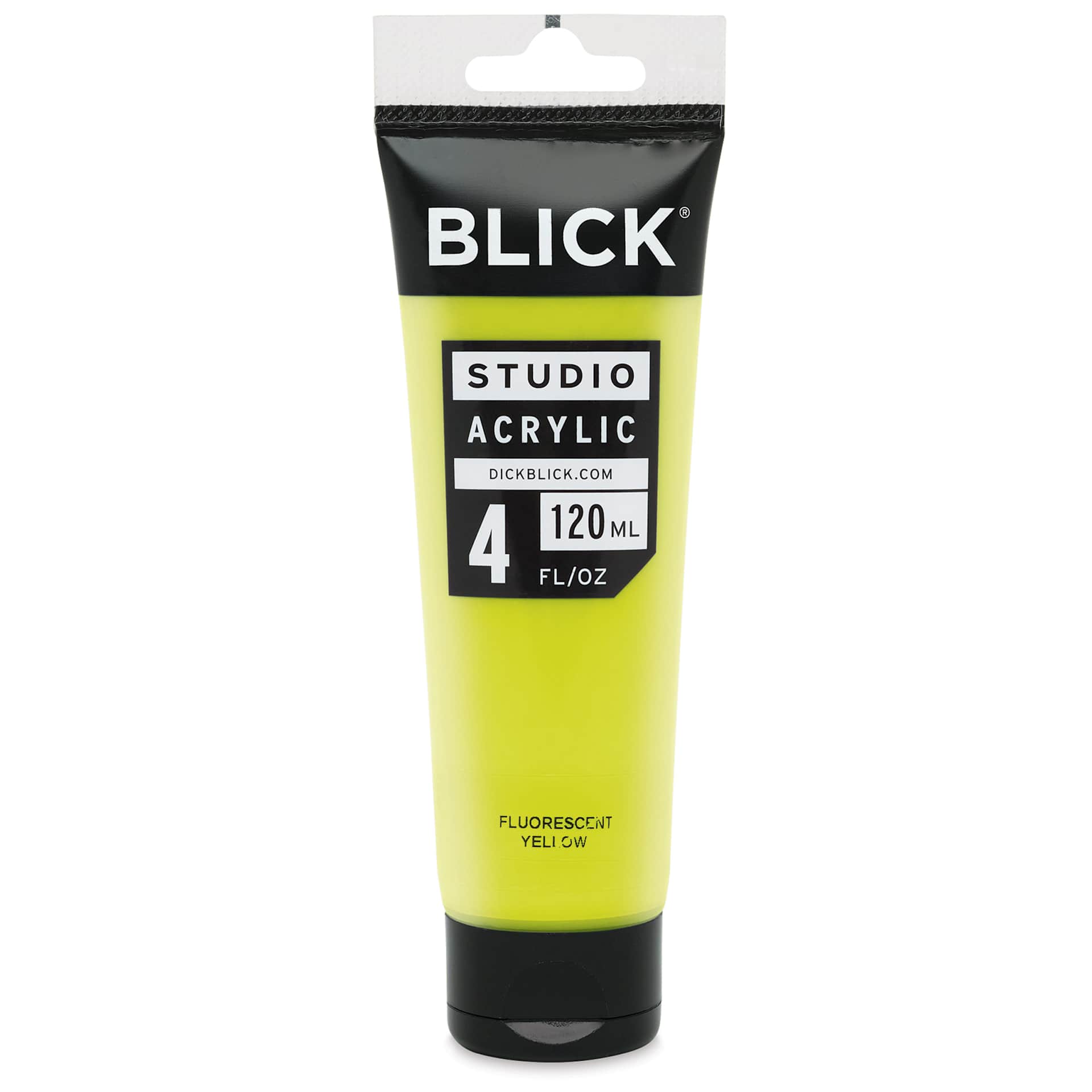 Blick Studio Acrylics – Fluorescent Yellow, 4 oz tube