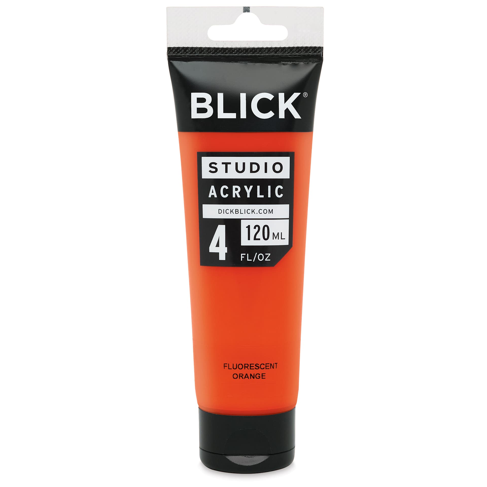 Blick Studio Acrylics – Fluorescent Orange, 4 oz tube