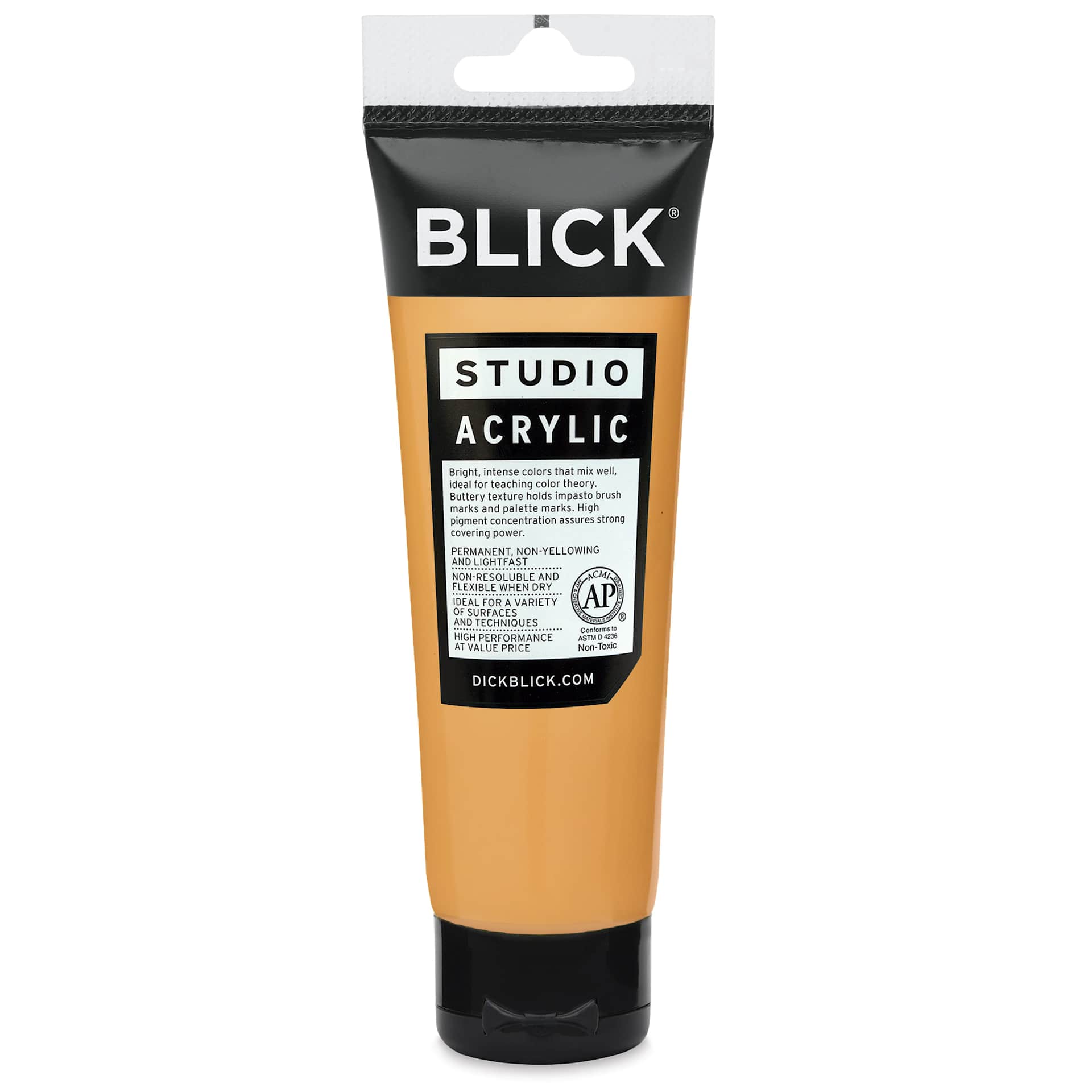 Blick Studio Acrylics - Pastel Orange, 4 oz tube back