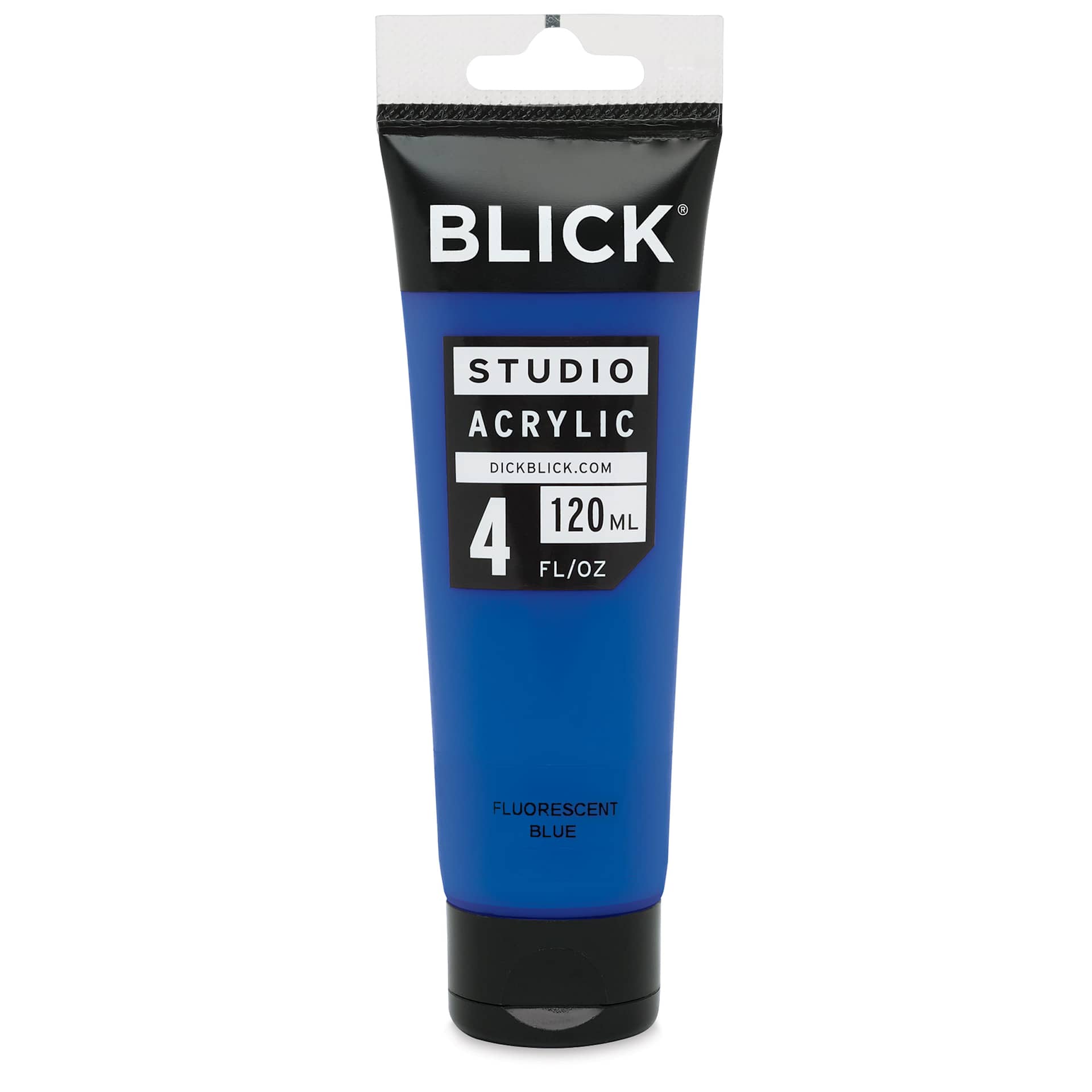 Blick Studio Acrylics – Fluorescent Blue, 4 oz tube