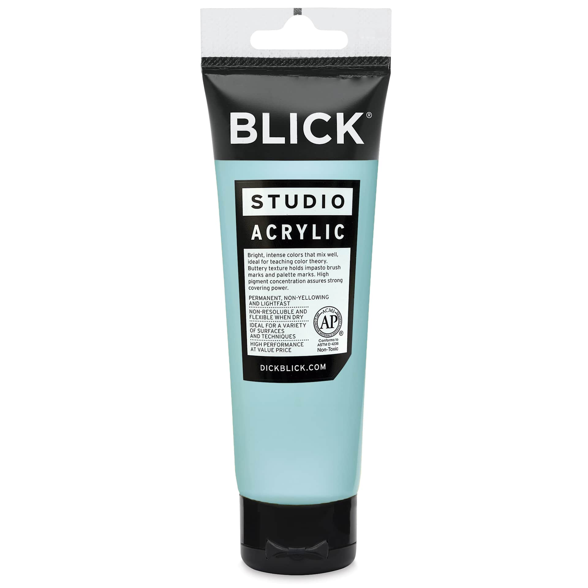 Blick Studio Acrylics - Pastel Blue Light, 4 oz tube back