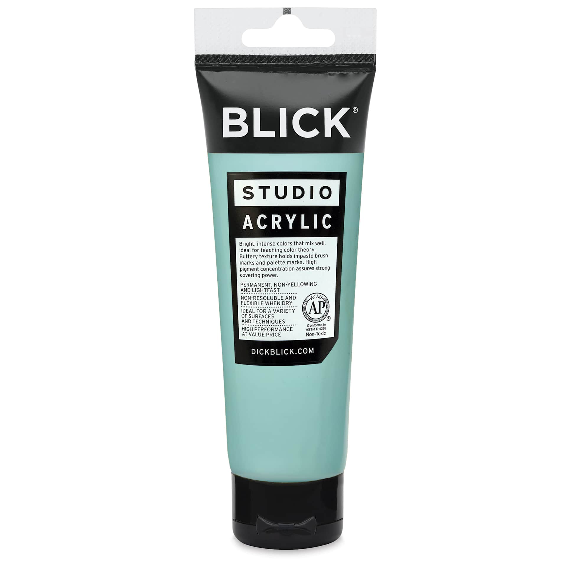 Blick Studio Acrylics - Viridian Green Light, 4 oz tube back