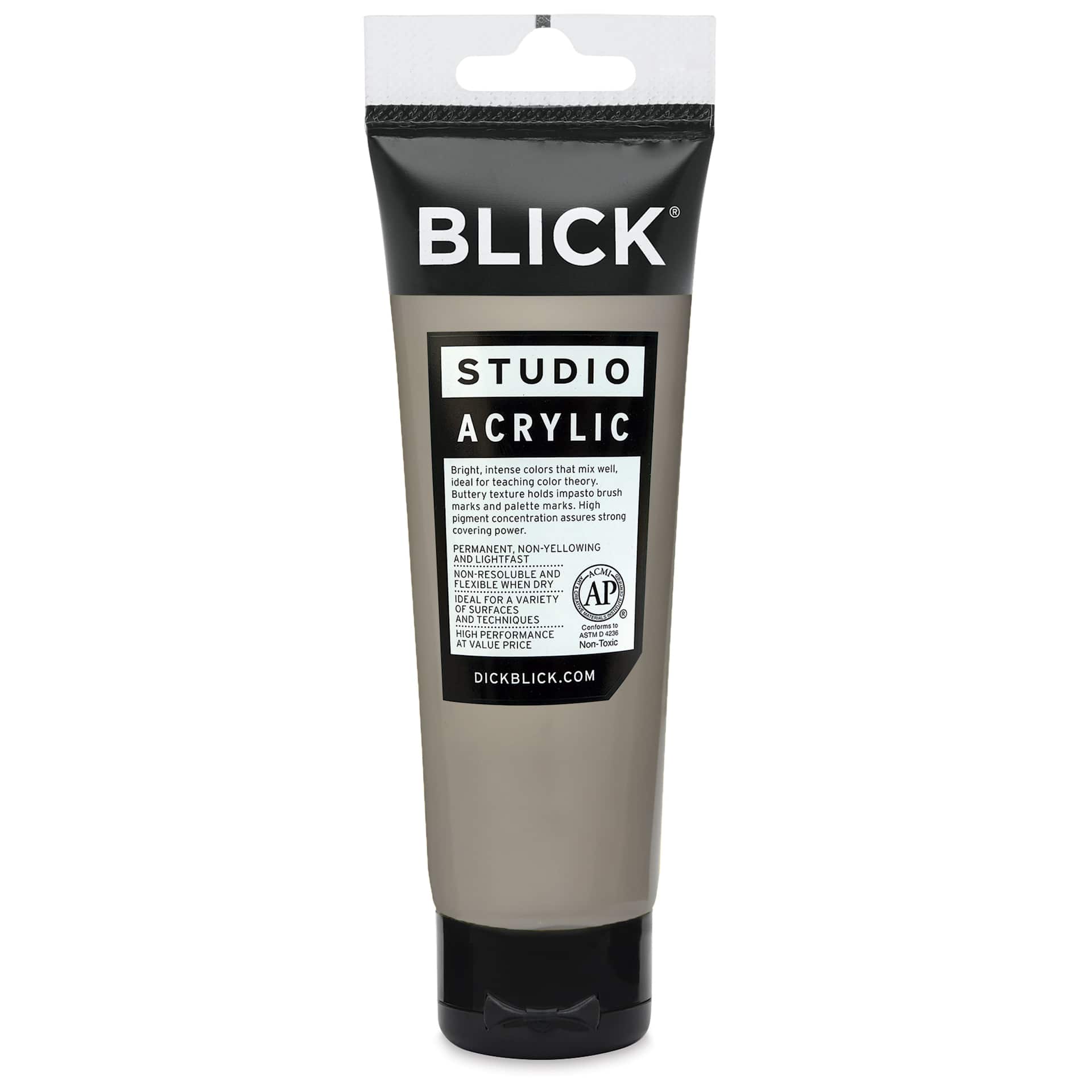 Blick Studio Acrylics - Pastel Brown, 4 oz tube back