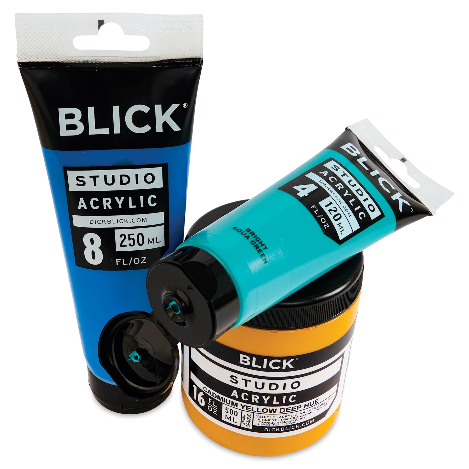 Blick Studio Acrylic Paints and Sets, tubes and jar