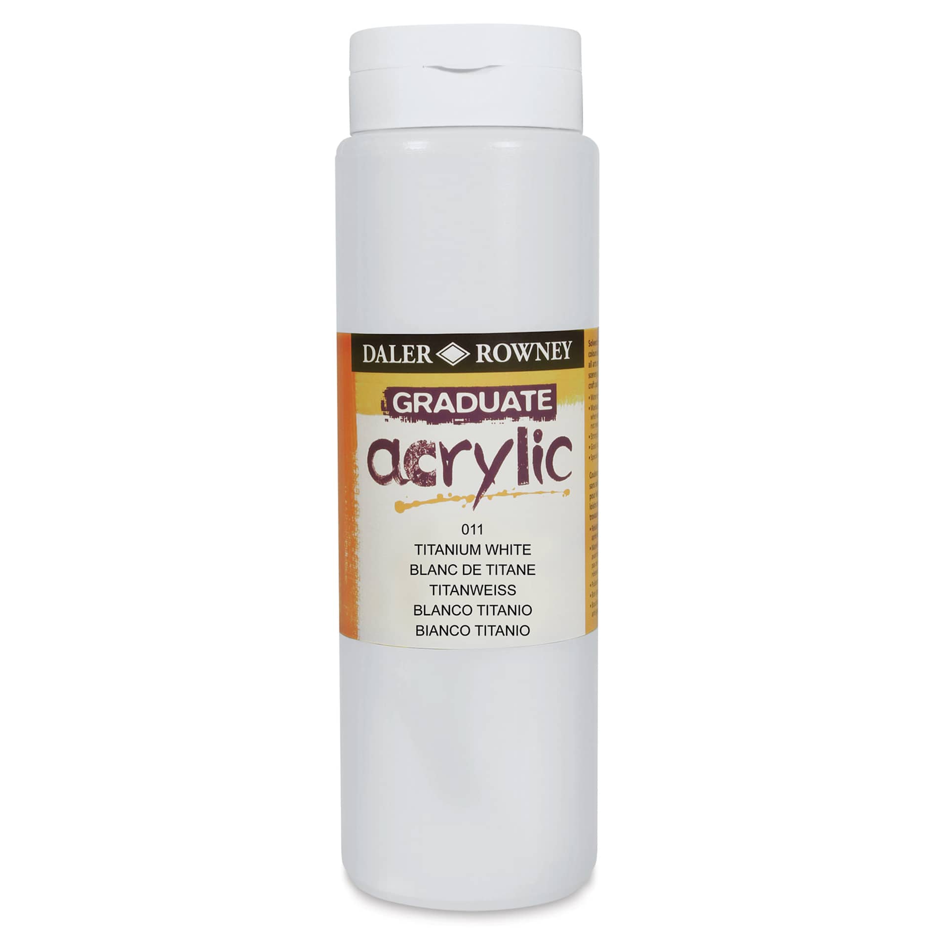 Daler-Rowney Graduate Acrylics - White, 500 ml bottle