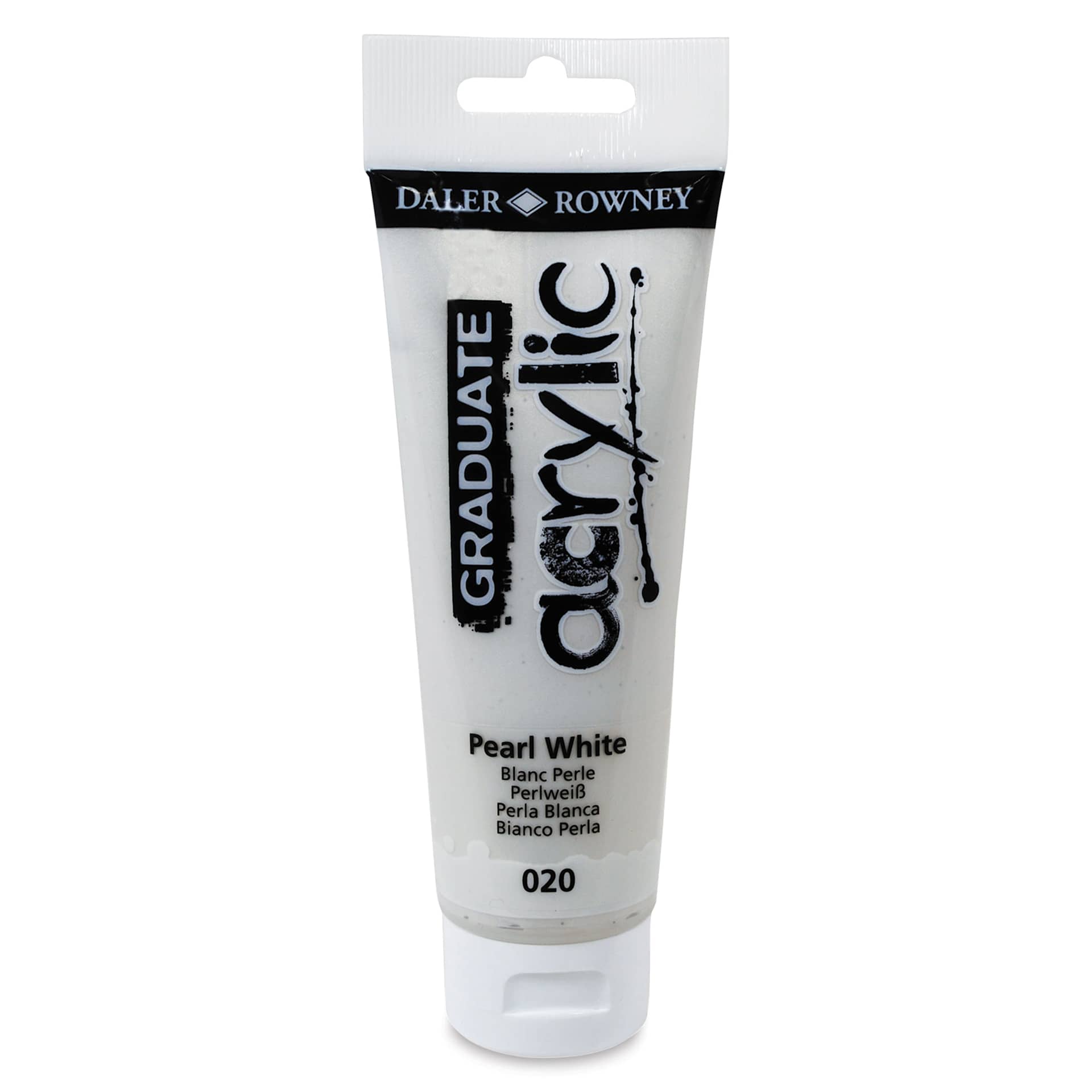 Daler-Rowney Graduate Acrylics - Pearl White, 120 ml tube