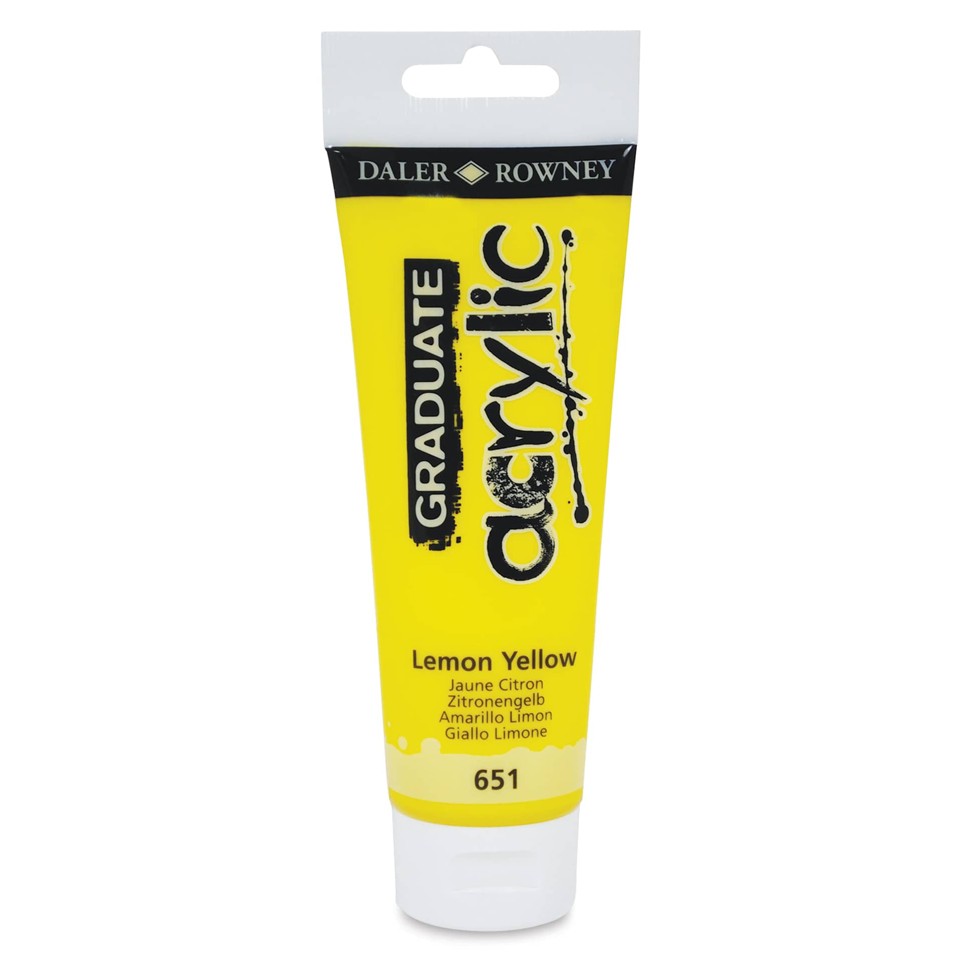 Daler-Rowney Graduate Acrylics - Lemon Yellow, 120 ml tube