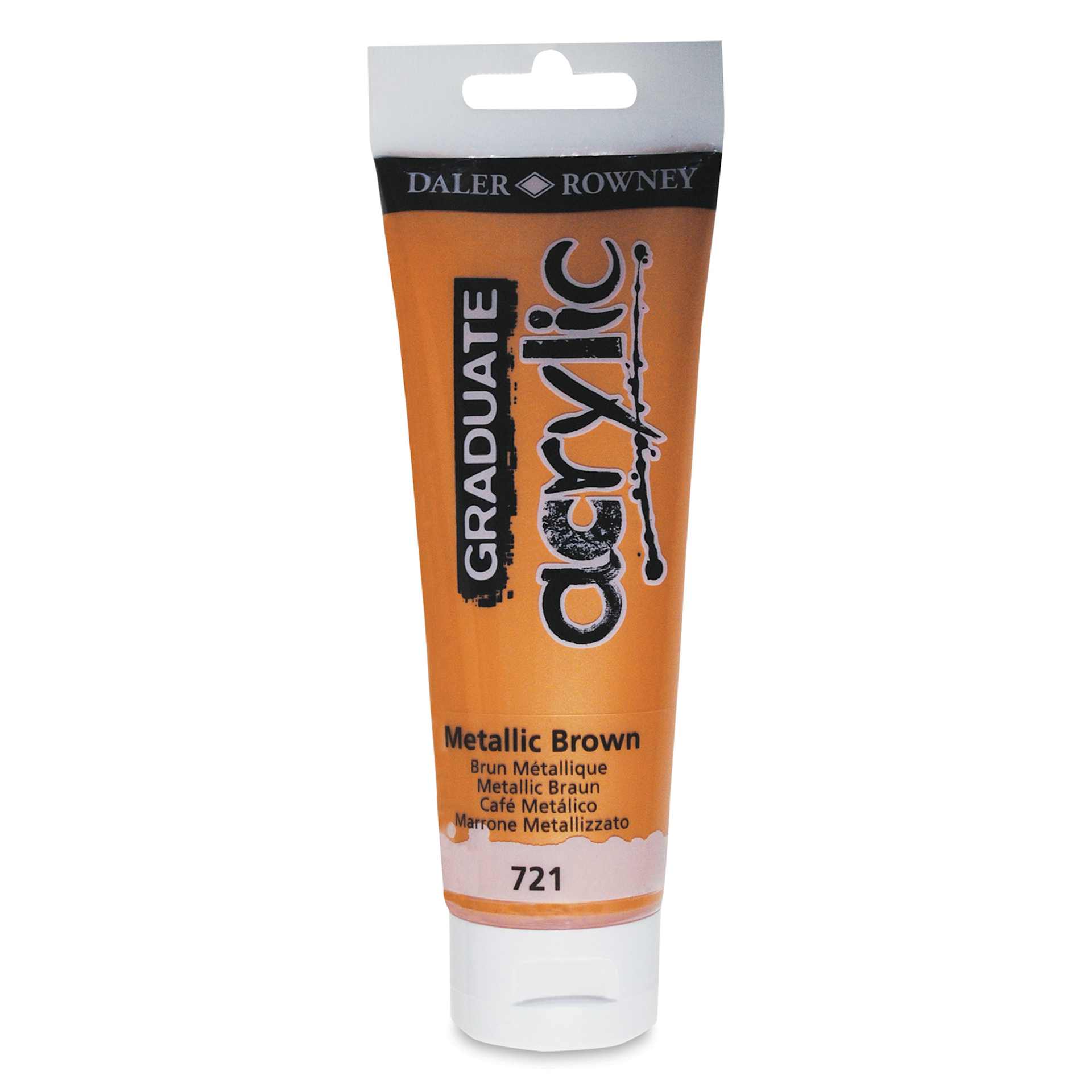 Daler-Rowney Graduate Acrylics - Metallic Brown, 120 ml tube