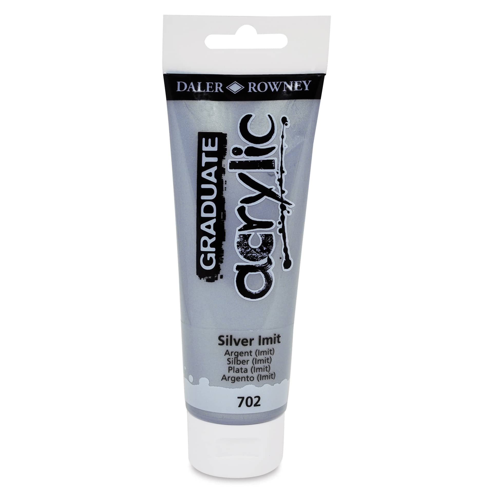 Daler-Rowney Graduate Acrylics - Silver Imitation, 120 ml tube