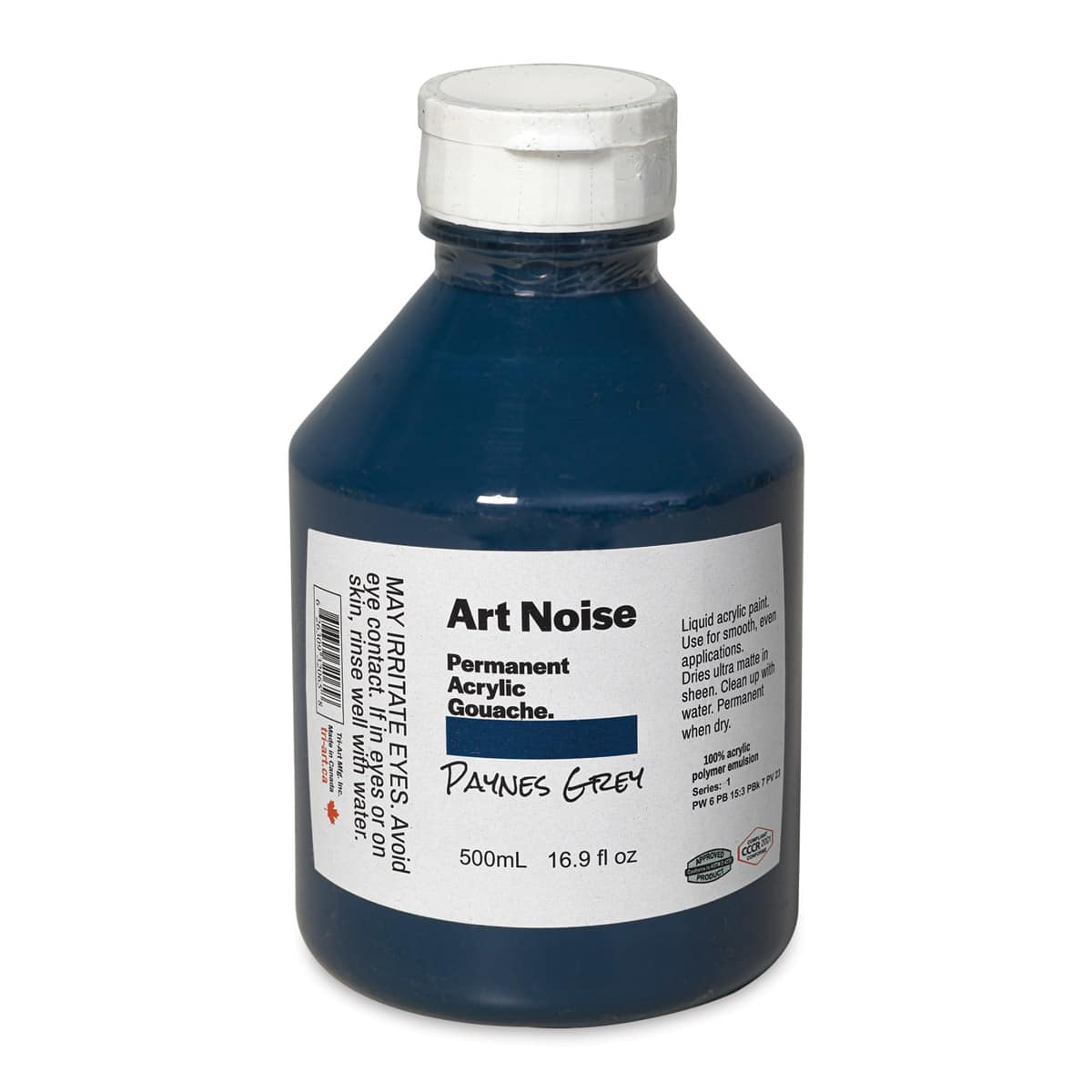 Tri-Art Art Noise Permanent Acrylic Gouache - Paynes Grey, 500 ml, Bottle