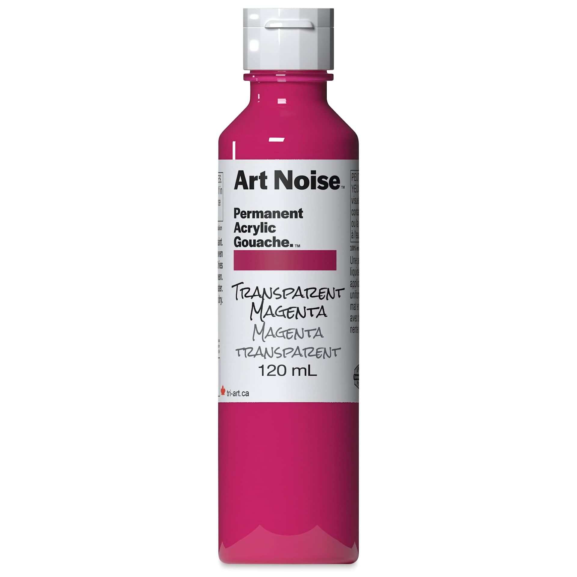 Tri-Art Art Noise Permanent Acrylic Gouache - Transparent Magenta, 120 ml, Bottle