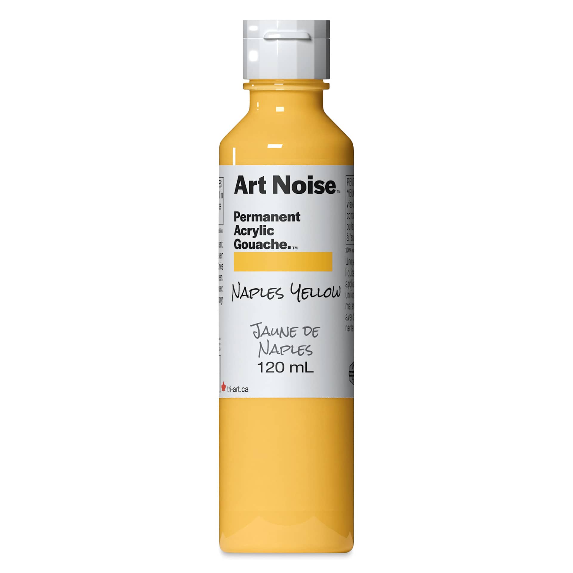 Tri-Art Art Noise Permanent Acrylic Gouache - Naples Yellow, 120 ml, Bottle