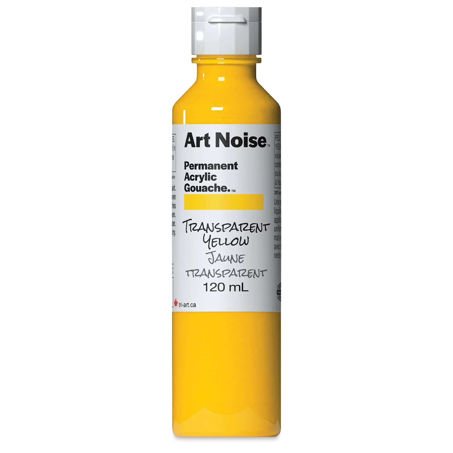 Tri-Art Art Noise Permanent Acrylic Gouache - Transparent Yellow, 120 ml, Bottle