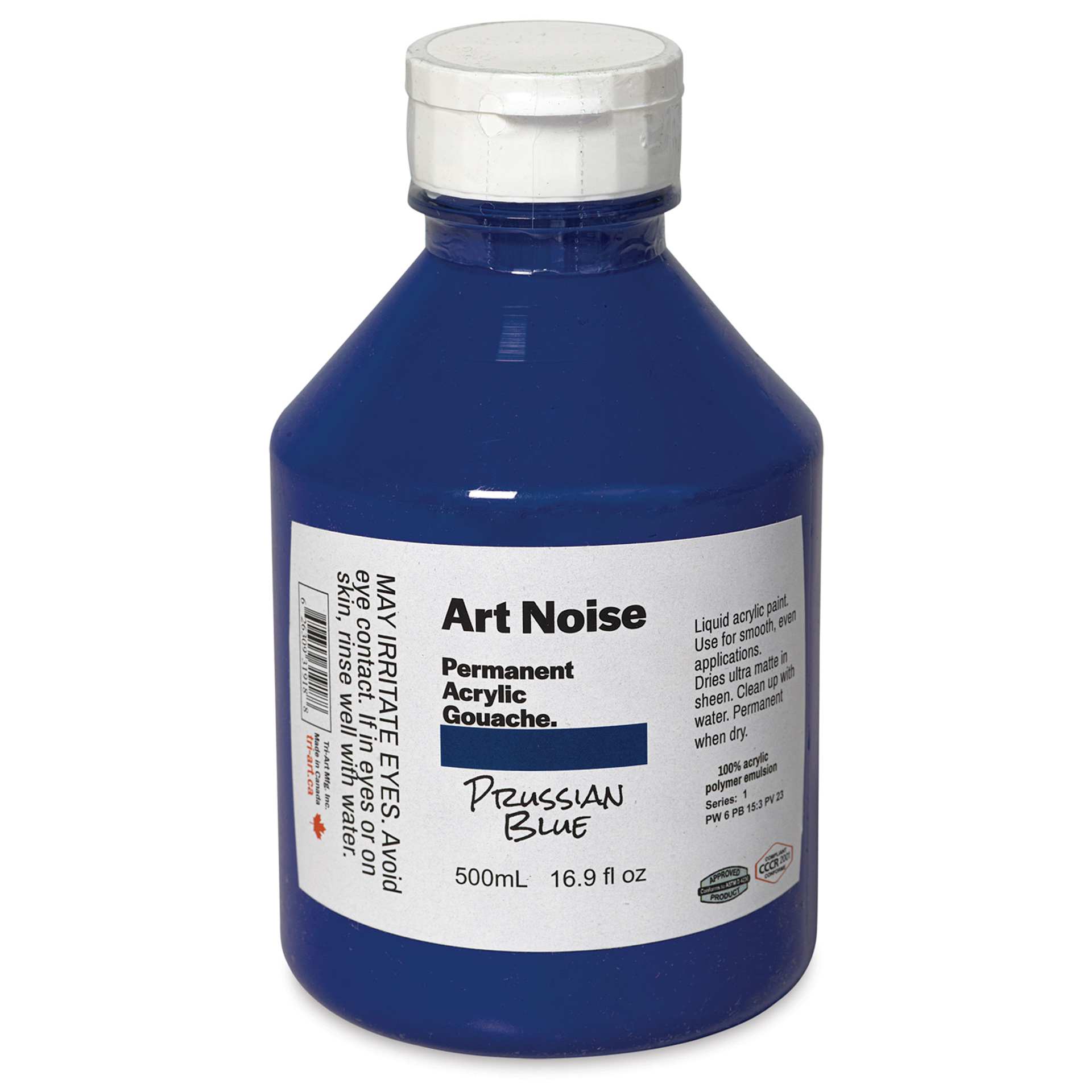 Tri-Art Art Noise Permanent Acrylic Gouache - Prussian Blue, 500 ml, Bottle