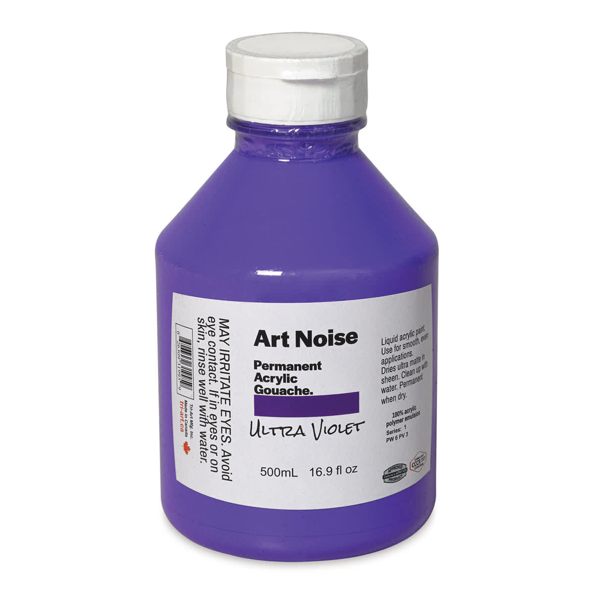 Tri-Art Art Noise Permanent Acrylic Gouache - Ultra Violet, 500 ml, Bottle