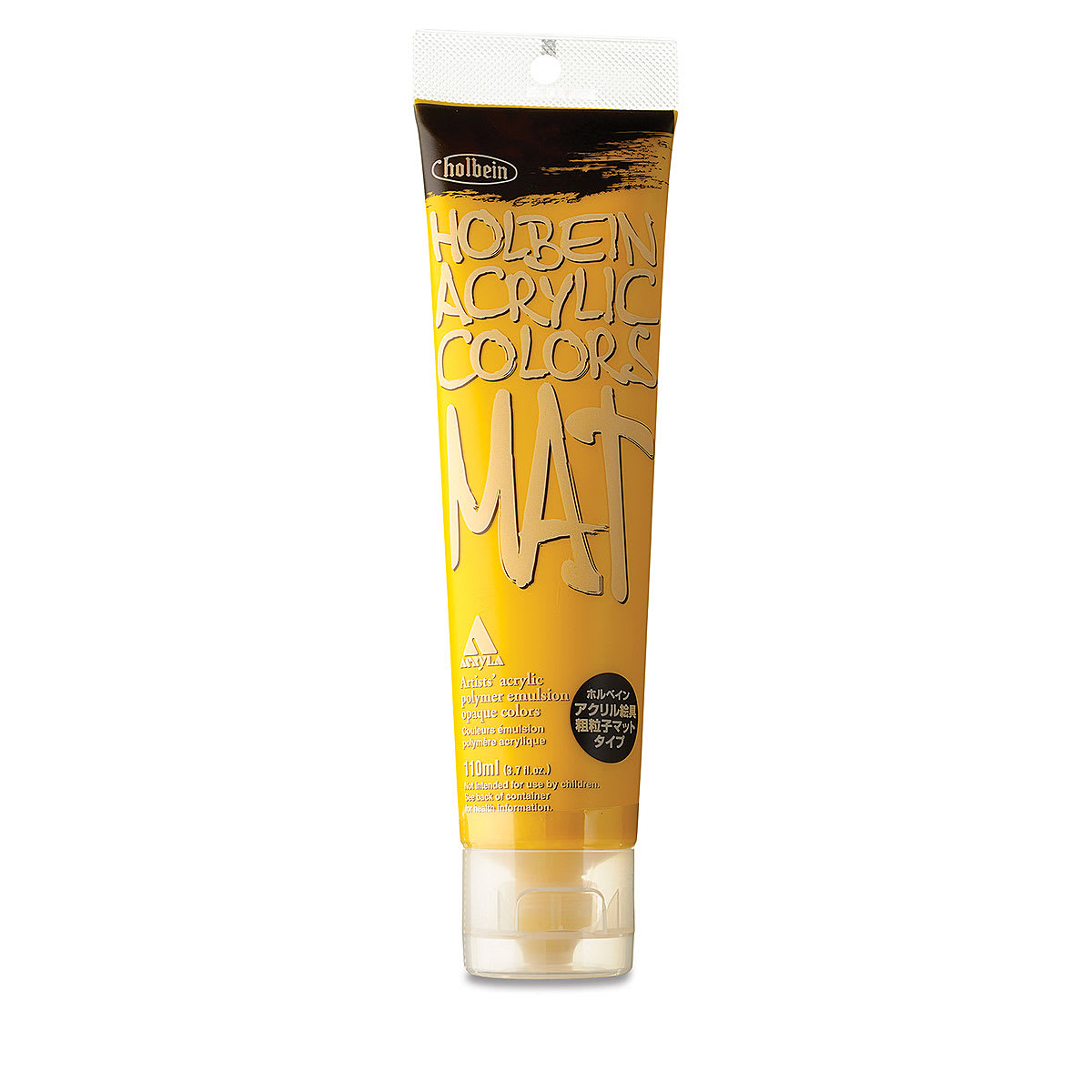 Holbein Mat Acrylic - Deep Yellow, 110 ml tube