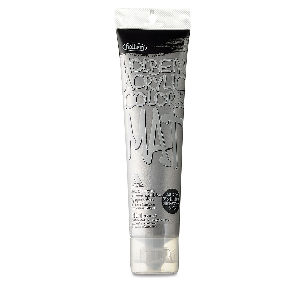 Holbein Mat Acrylic - Silver, 110 ml tube