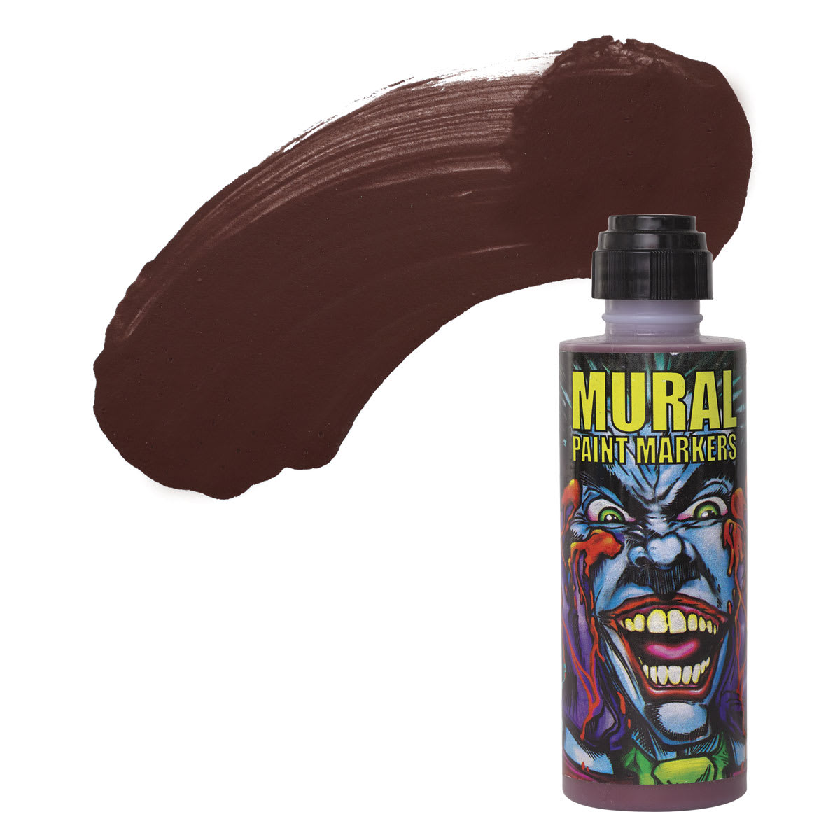 Chroma Mural Paint Marker - Brick, 4 oz Bottle and swatch