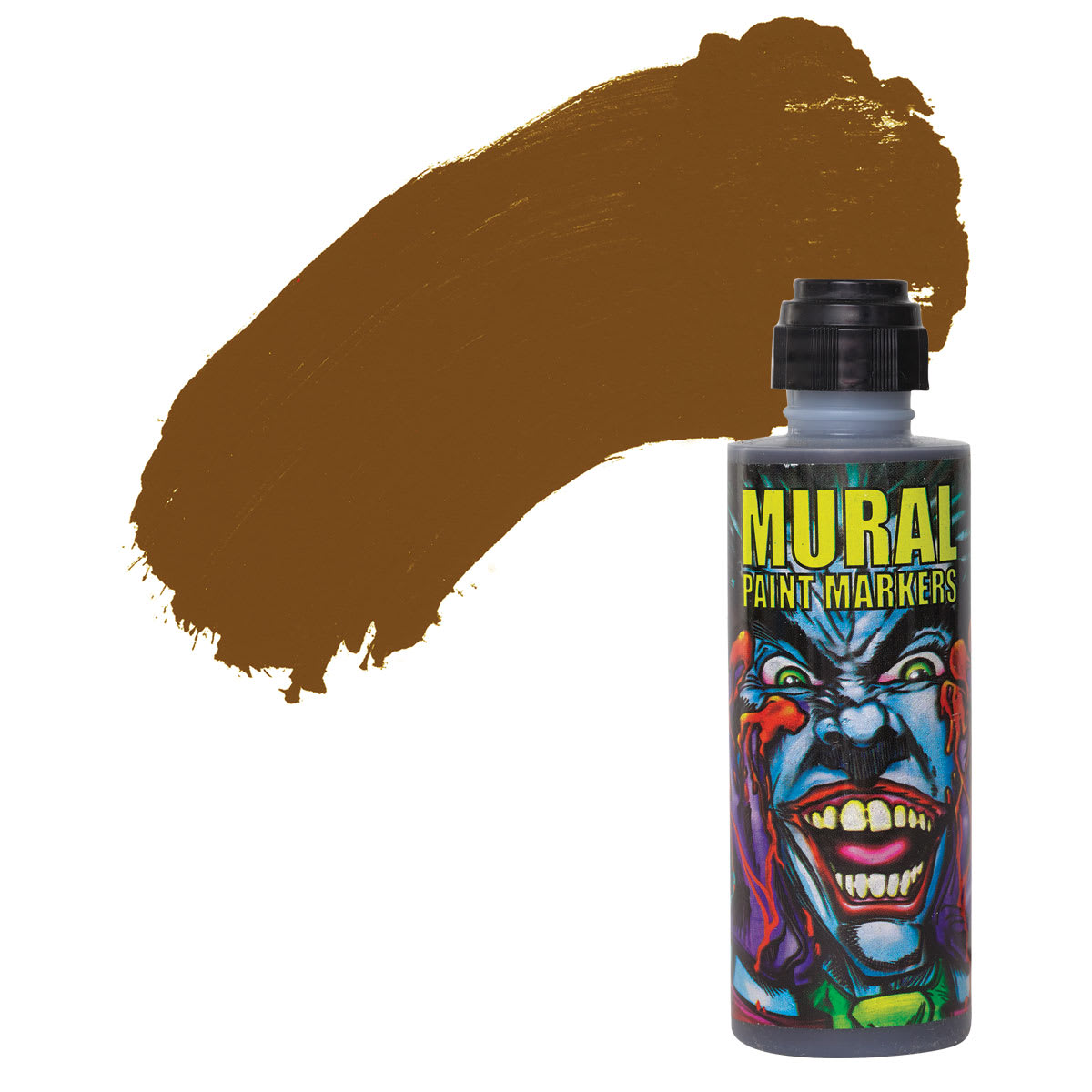 Chroma Mural Paint Marker - Mud, 4 oz Bottle and swatch