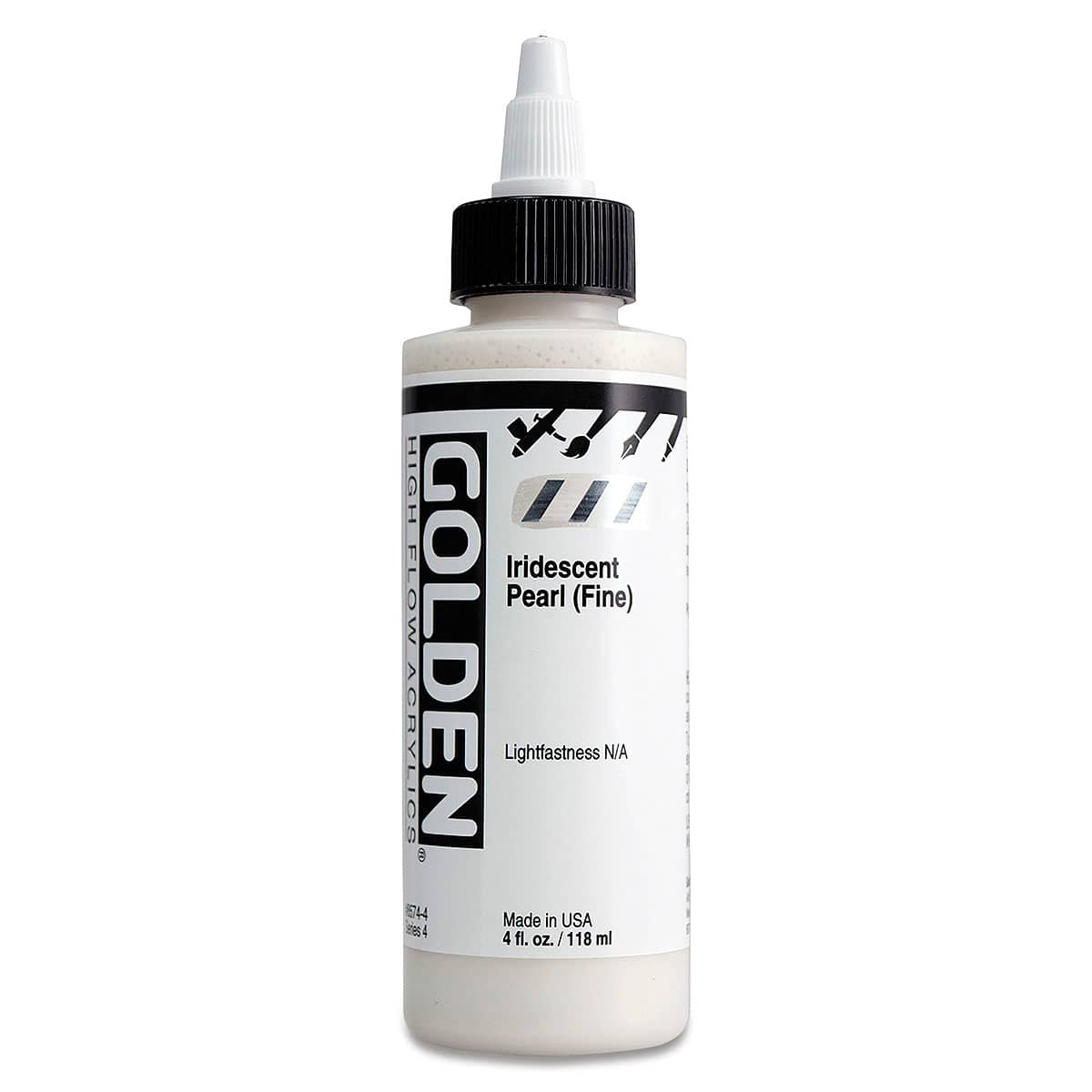 Golden High Flow Acrylics - Iridescent Pearl (Fine), 4 oz bottle