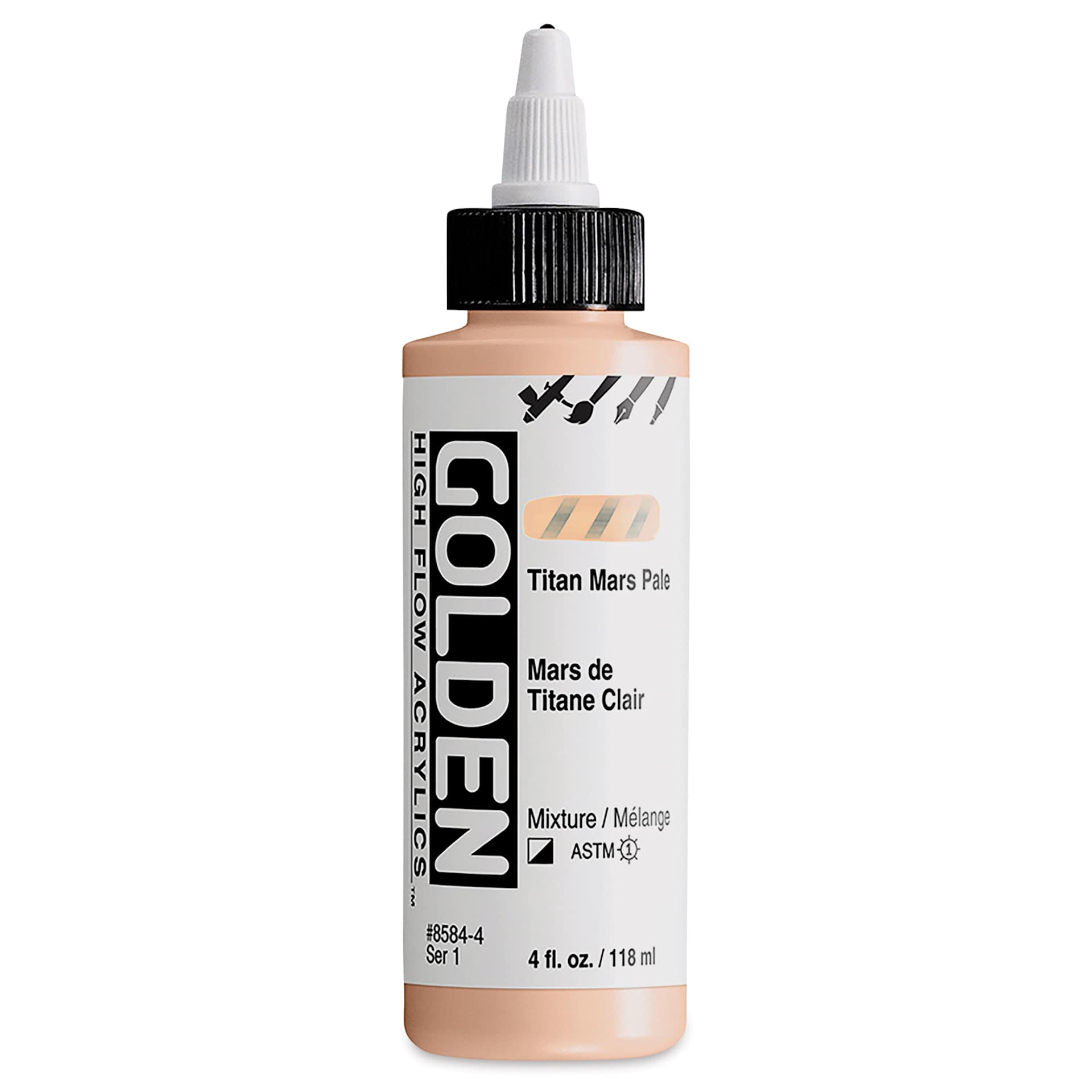 Golden High Flow Acrylics - Titan Mars Pale, 4 oz bottle