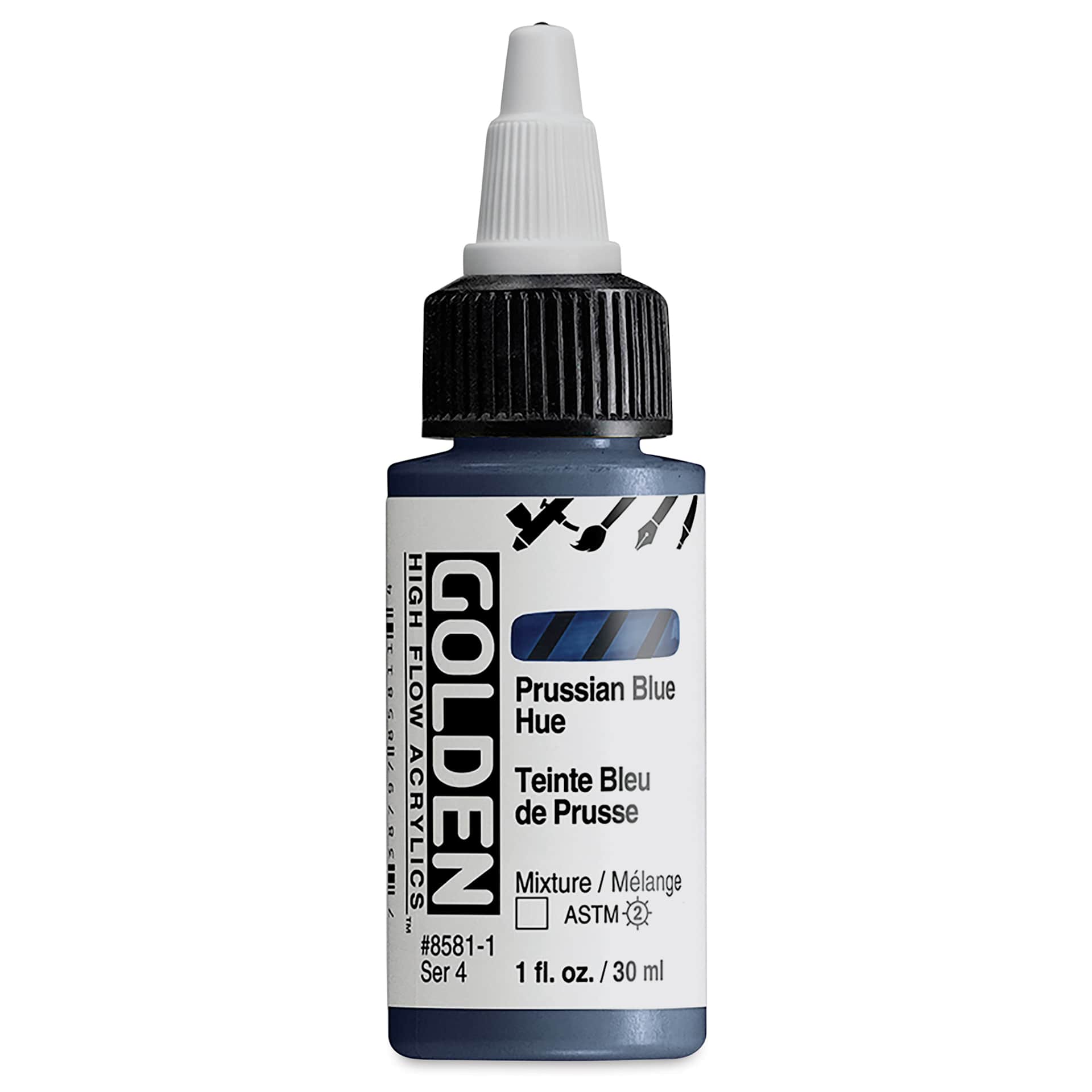 Golden High Flow Acrylics - Prussian Blue Hue, 1 oz bottle