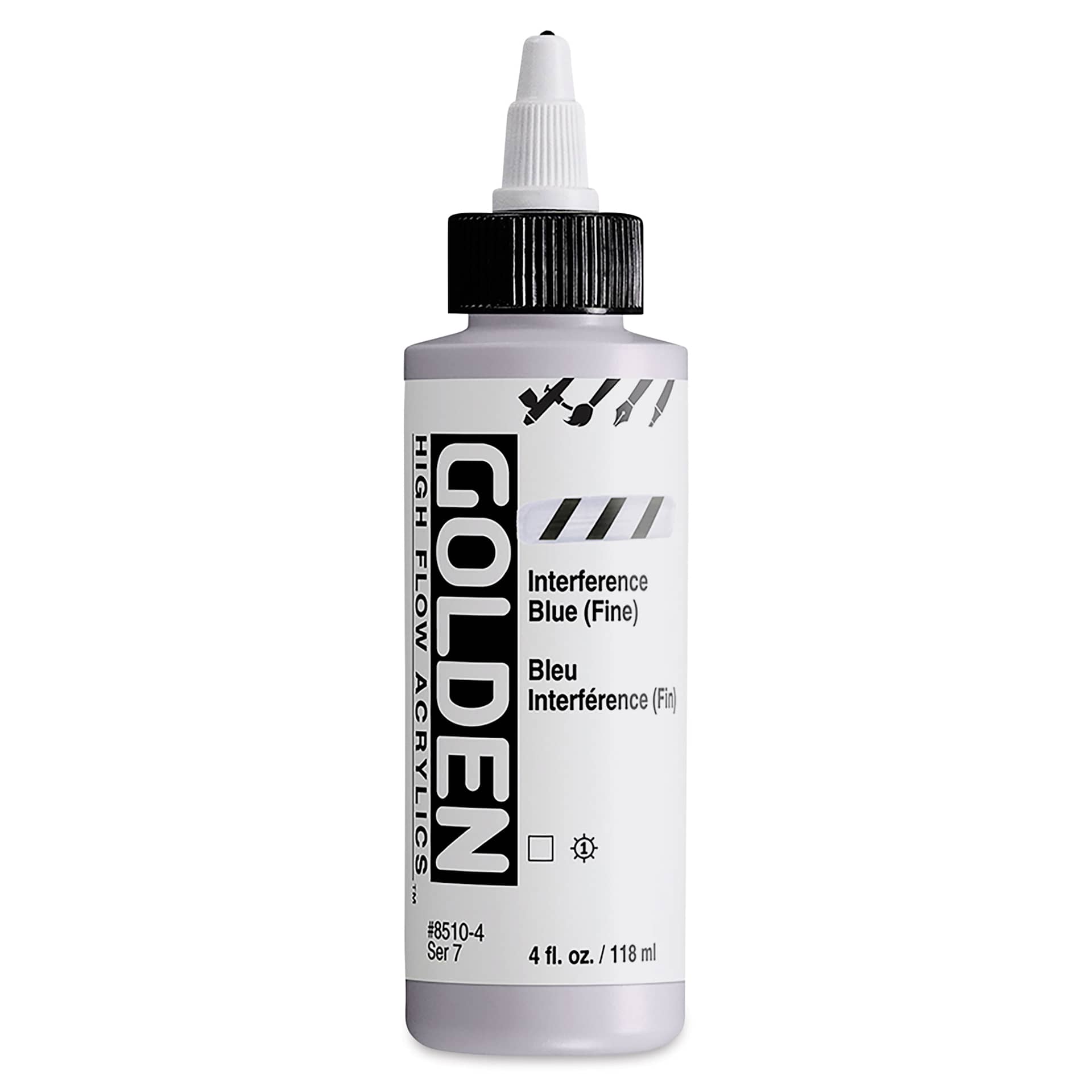 Golden High Flow Acrylics - Interference Blue (Fine), 4 oz bottle