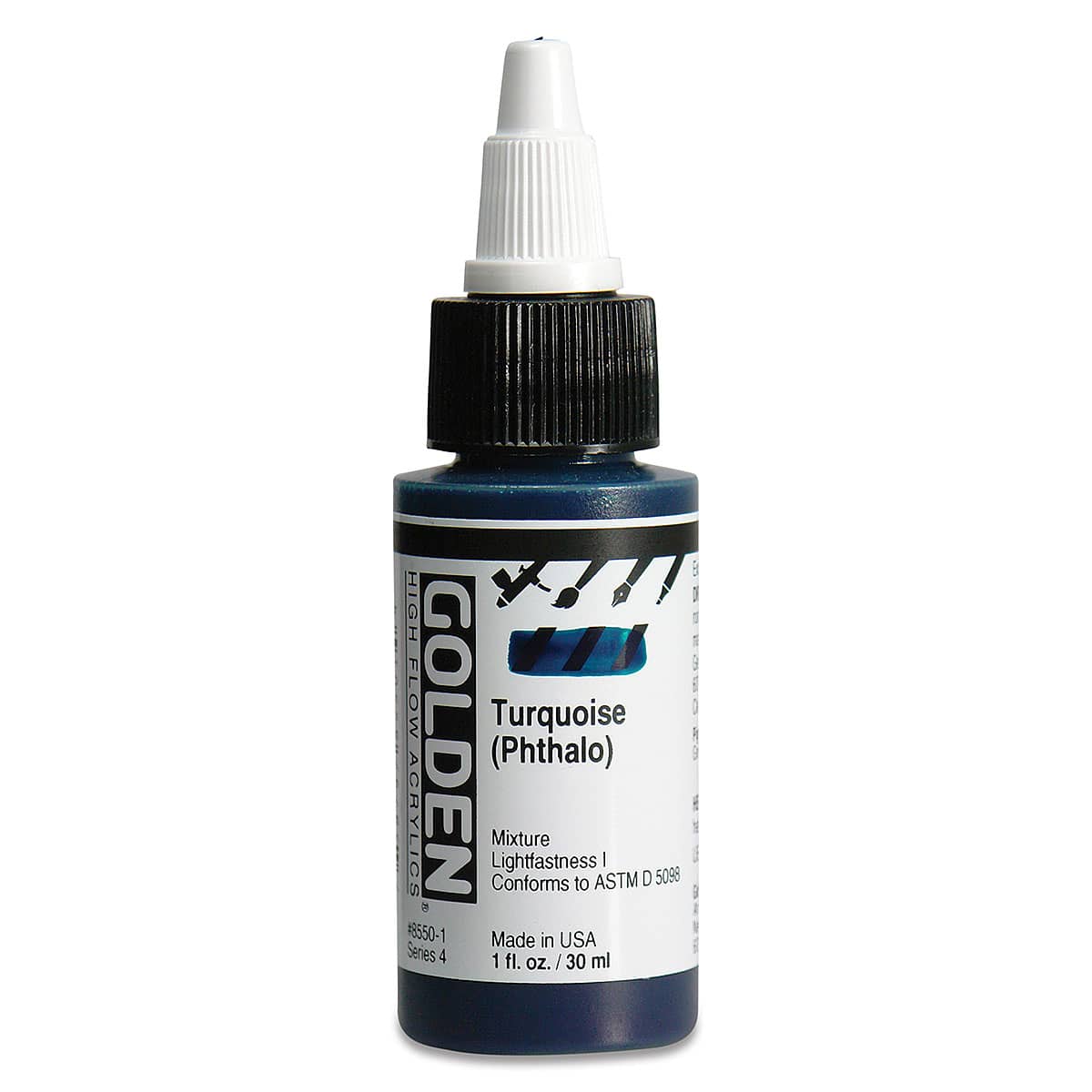 Golden High Flow Acrylics - Turquois (Phthalo), 1 oz bottle