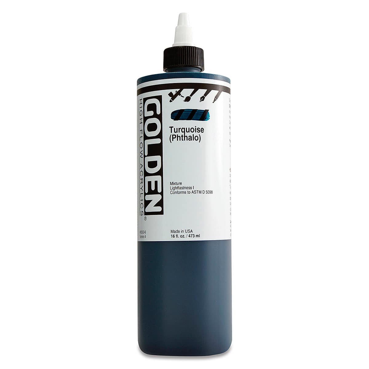 Golden High Flow Acrylics - Turquois (Phthalo), 16 oz bottle