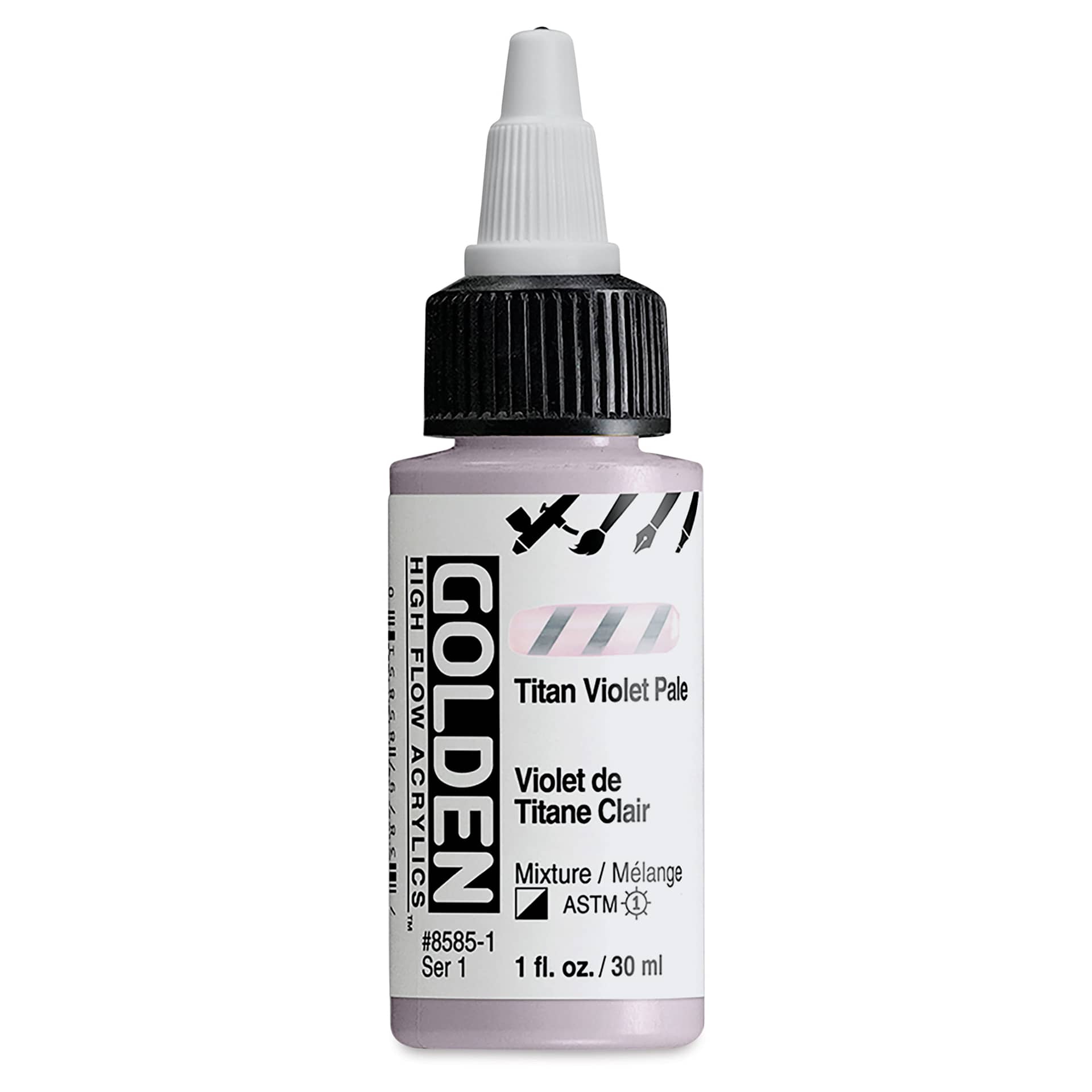 Golden High Flow Acrylics - Titan Violet Pale, 1 oz bottle