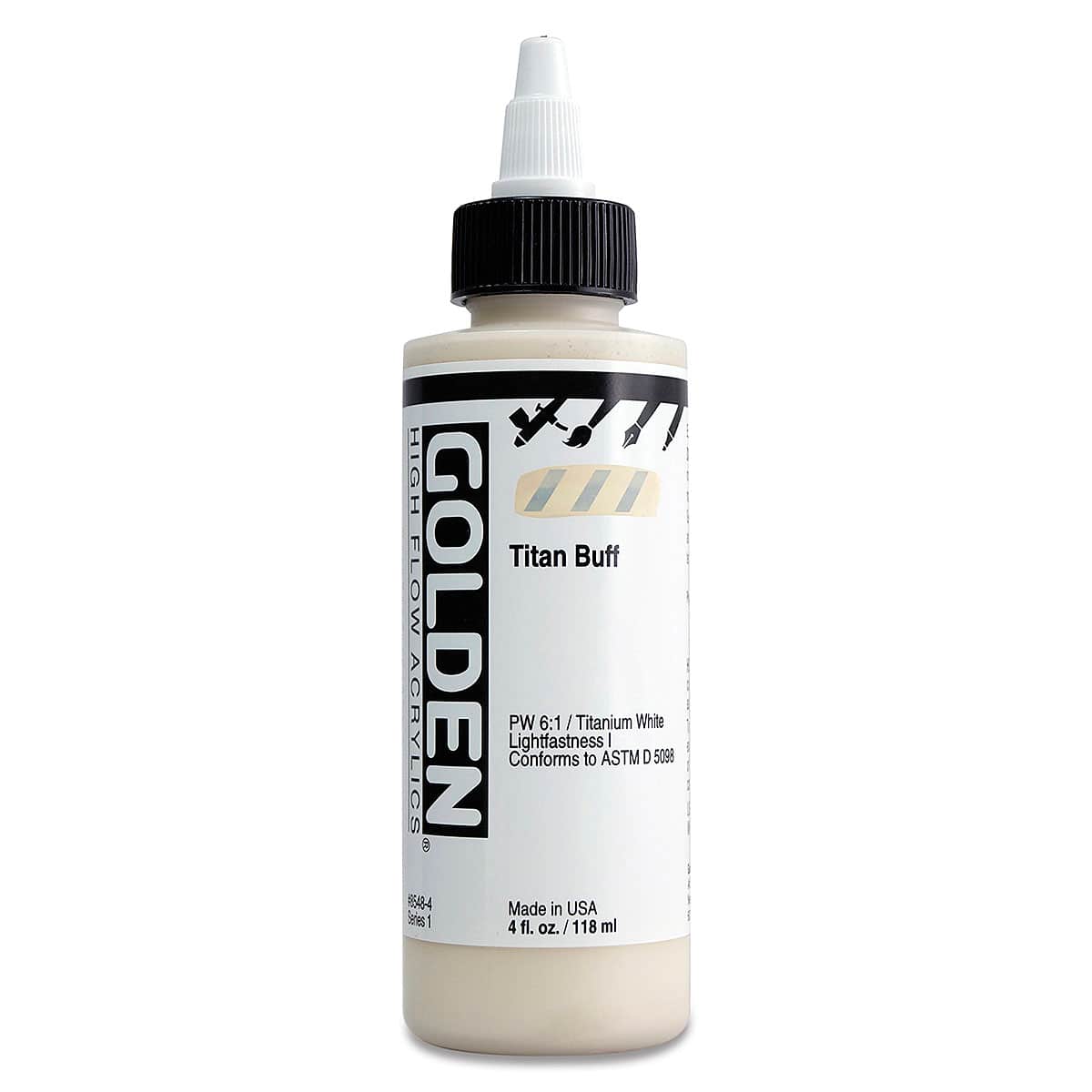 Golden High Flow Acrylics - Titan Buff, 4 oz bottle