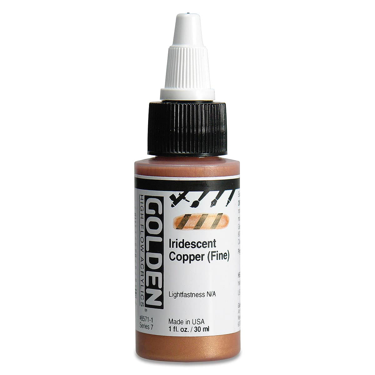 Golden High Flow Acrylics - Iridescent Copper (Fine), 1 oz bottle
