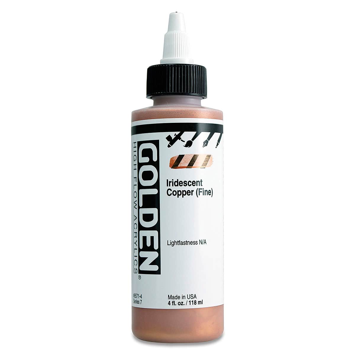 Golden High Flow Acrylics - Iridescent Copper (Fine), 4 oz bottle