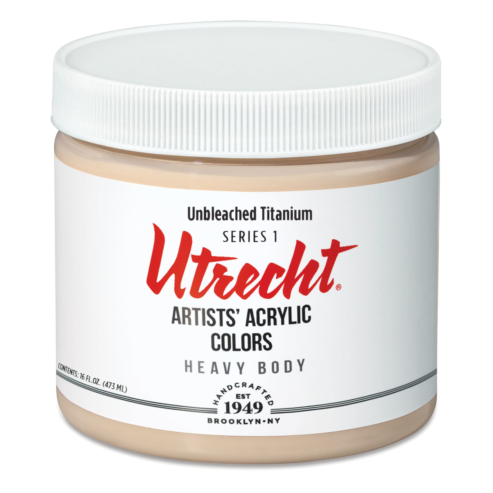 Utrecht Artists' Acrylic Paint - Unbleached Titanium, Pint
