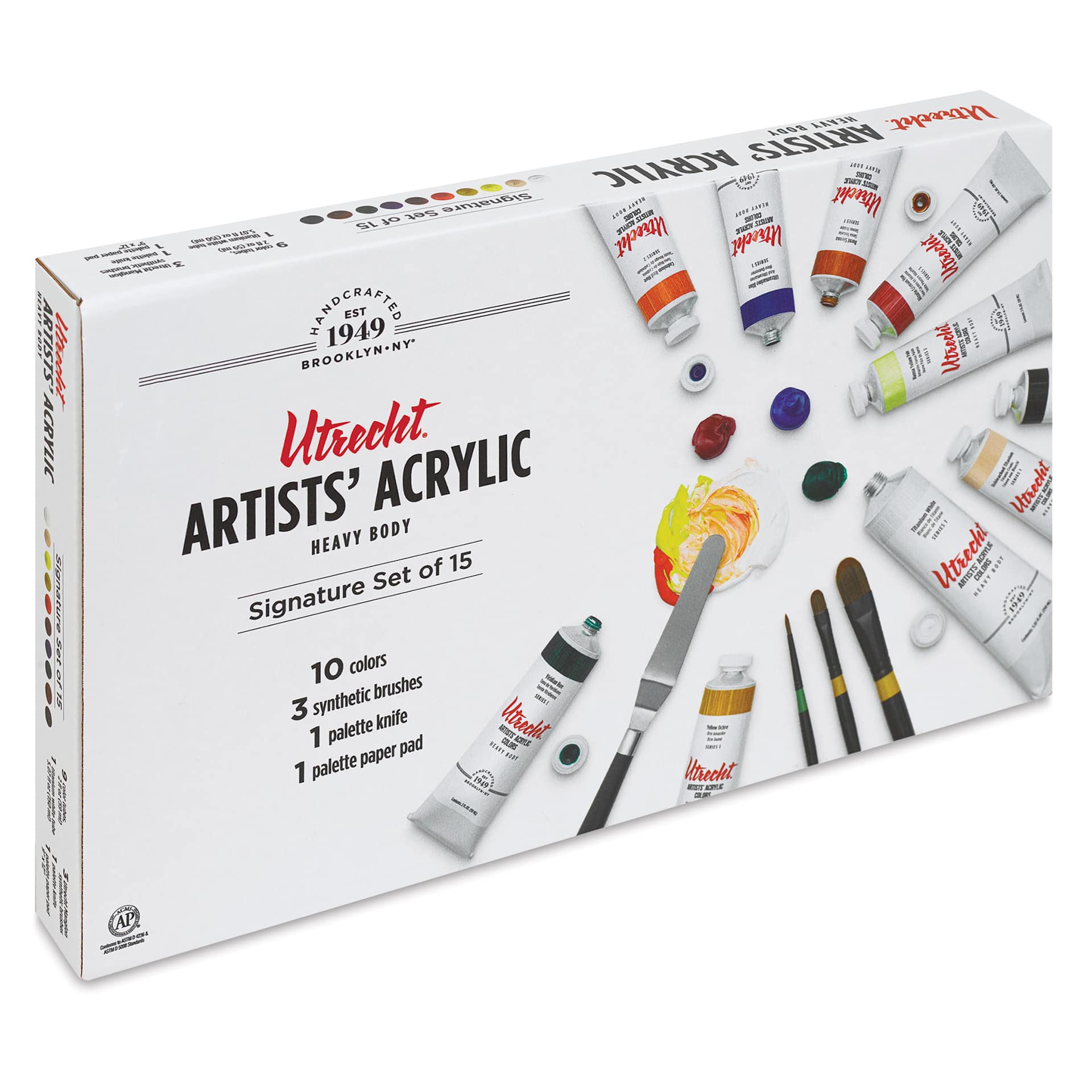 Utrecht Artists' Acrylic Paints - Signature Set, front of package