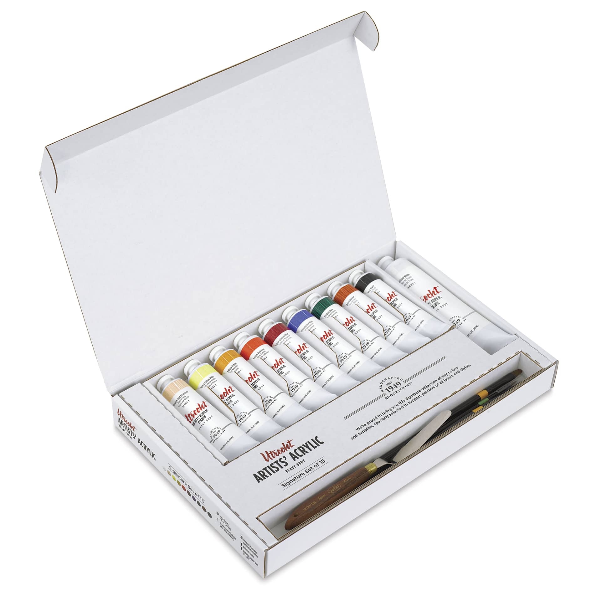 Utrecht Artists' Acrylic Paints - Signature Set, open package