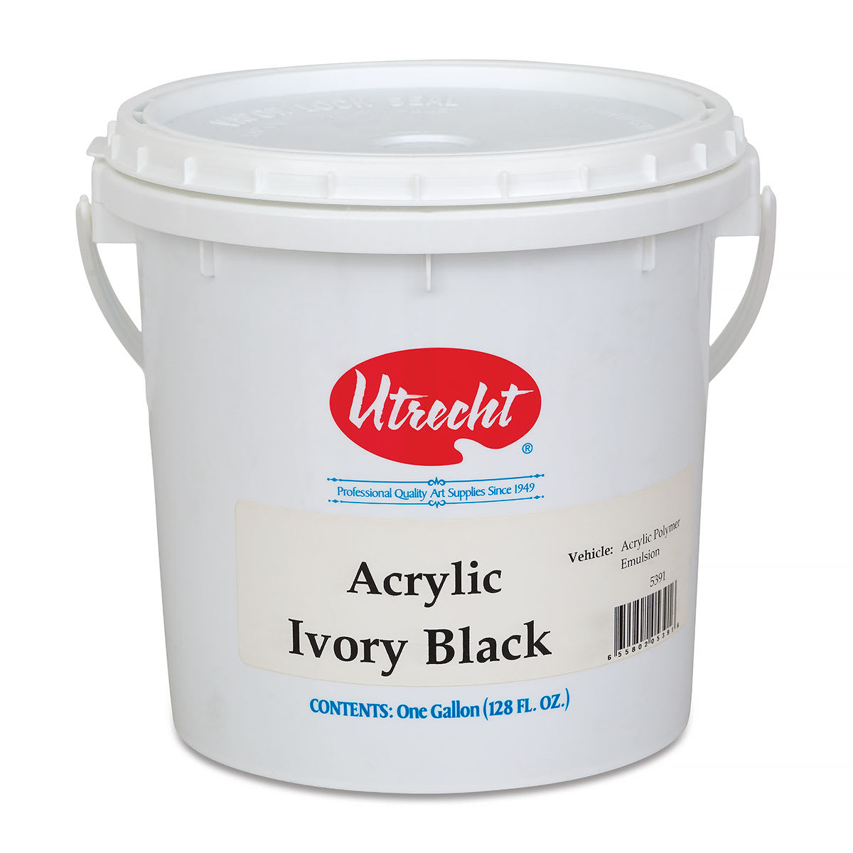 Utrecht Artists' Acrylic Paint - Ivory Black, Gallon