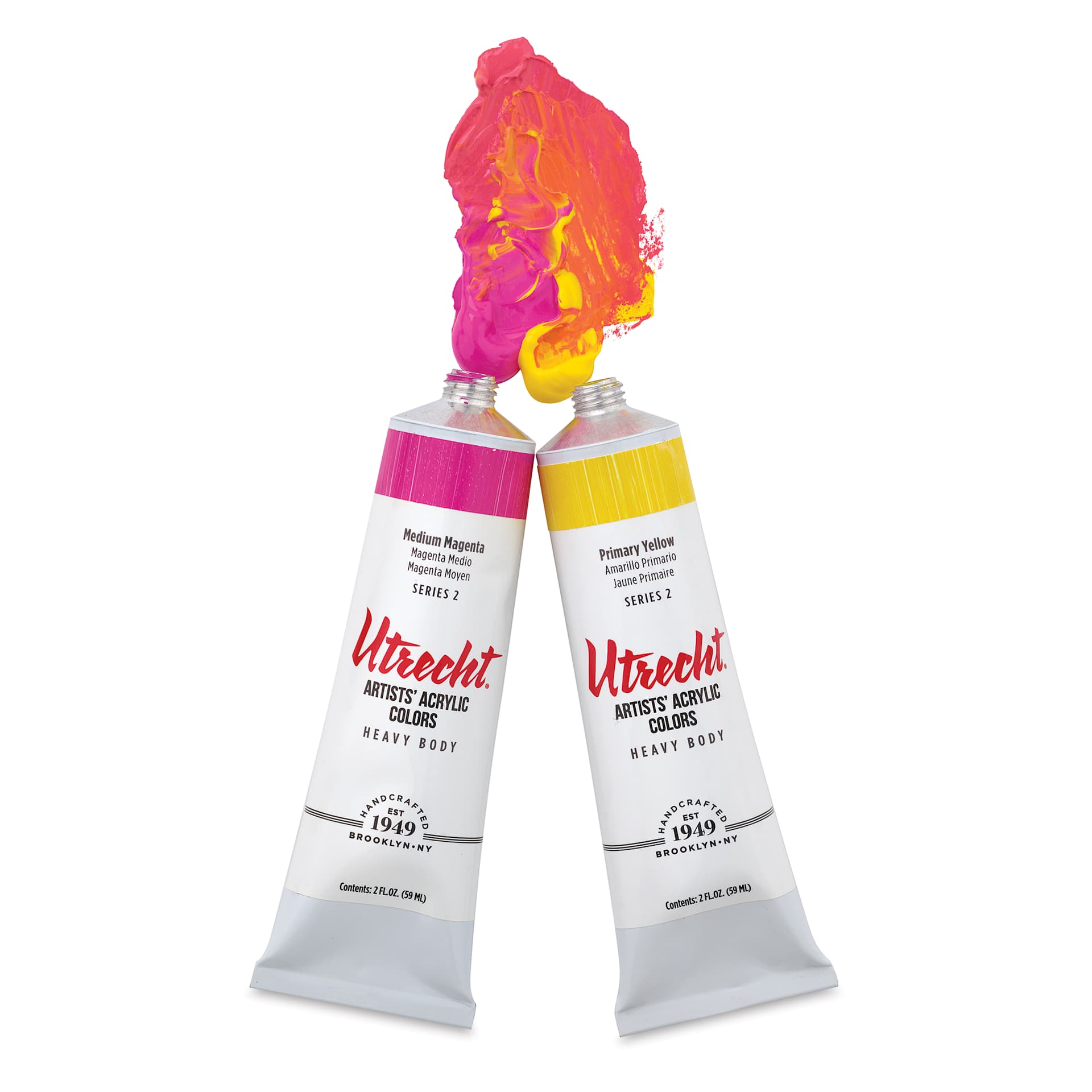Utrecht Artists' Acrylic Paint and Sets, paint mixing